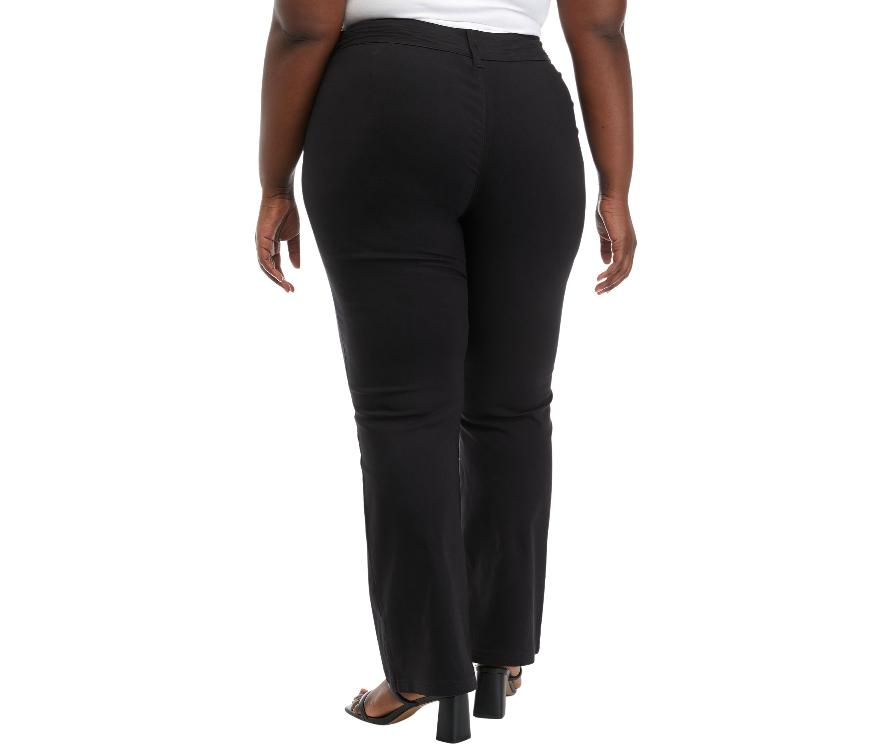 Plus Size Pull On Slim Fit Ankle Pants
