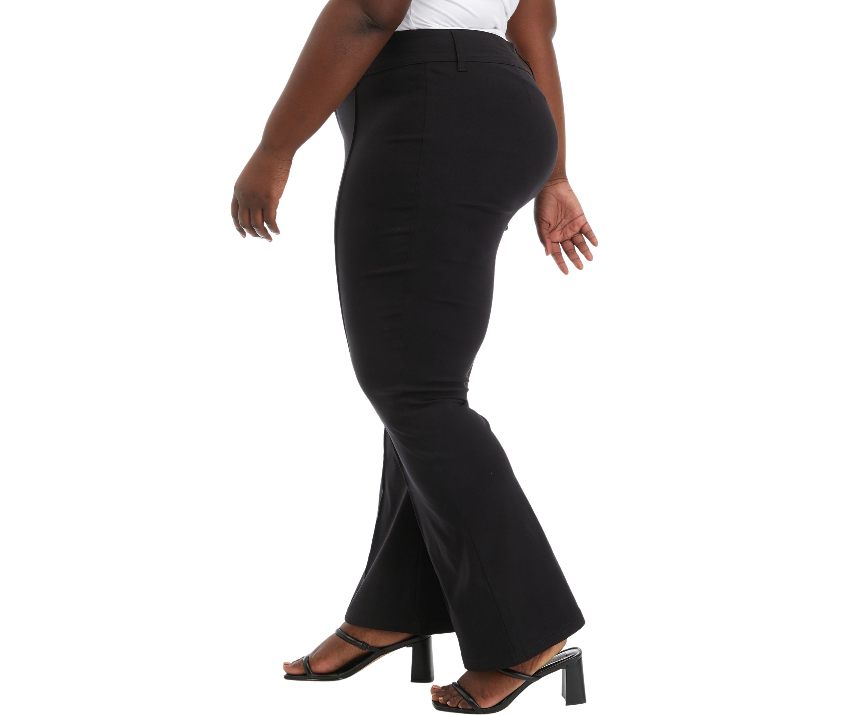 Plus Size Pull On Slim Fit Ankle Pants