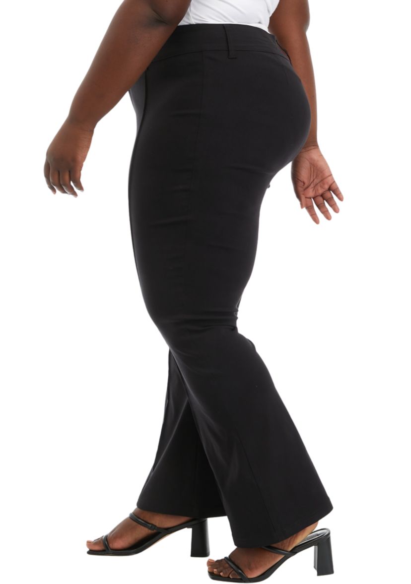 Plus Size Pull On Slim Fit Ankle Pants