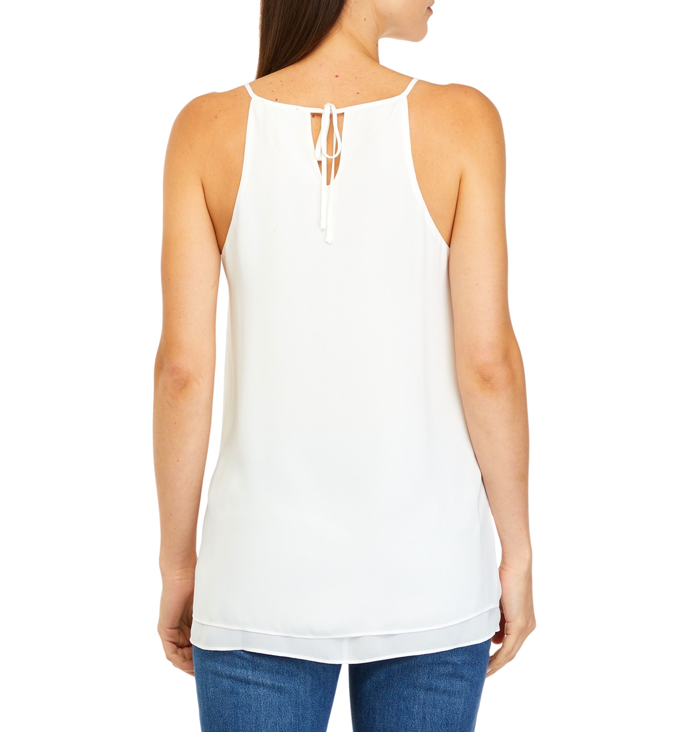 Womens Double Layer Halter Blouse