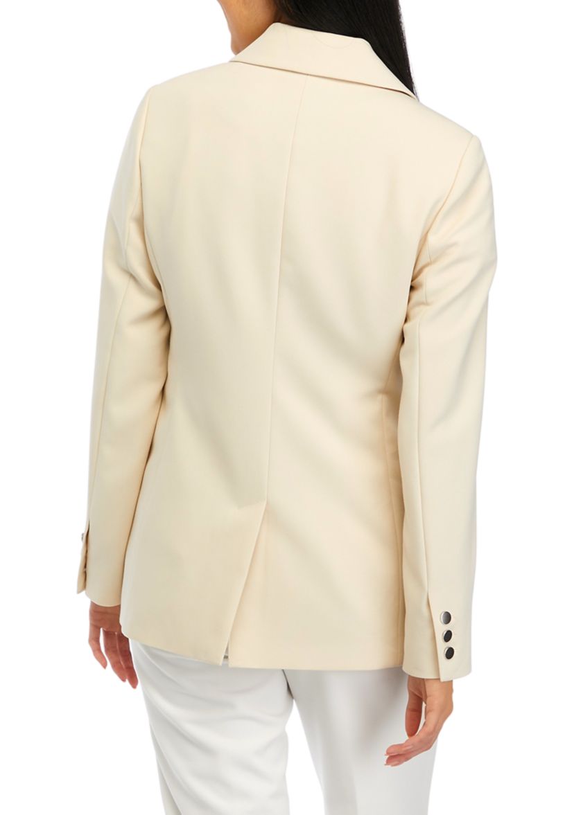 Womens Notch Collar One Button Blazer