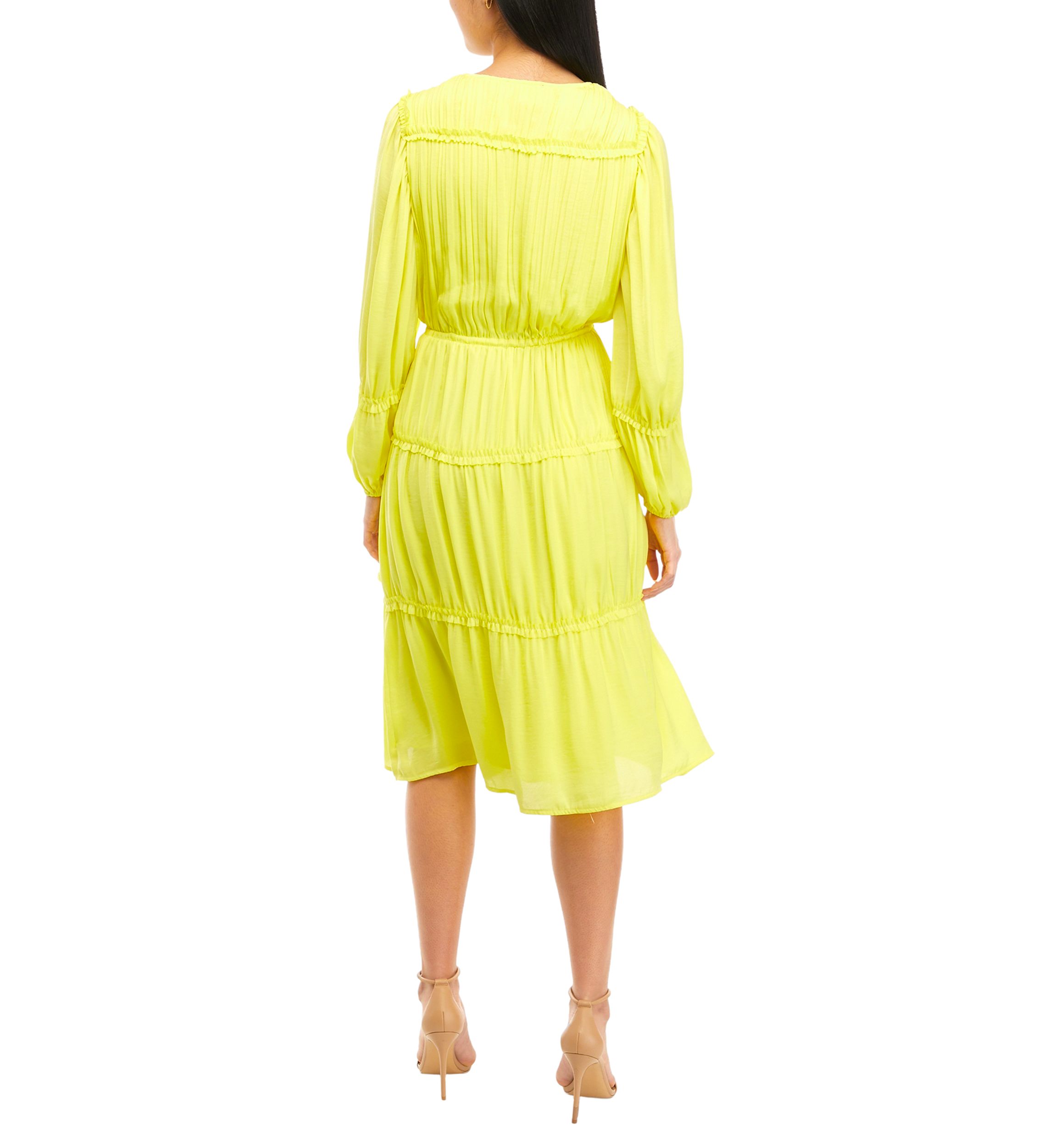 Womens Airflow V-Neck Tiered Dress
