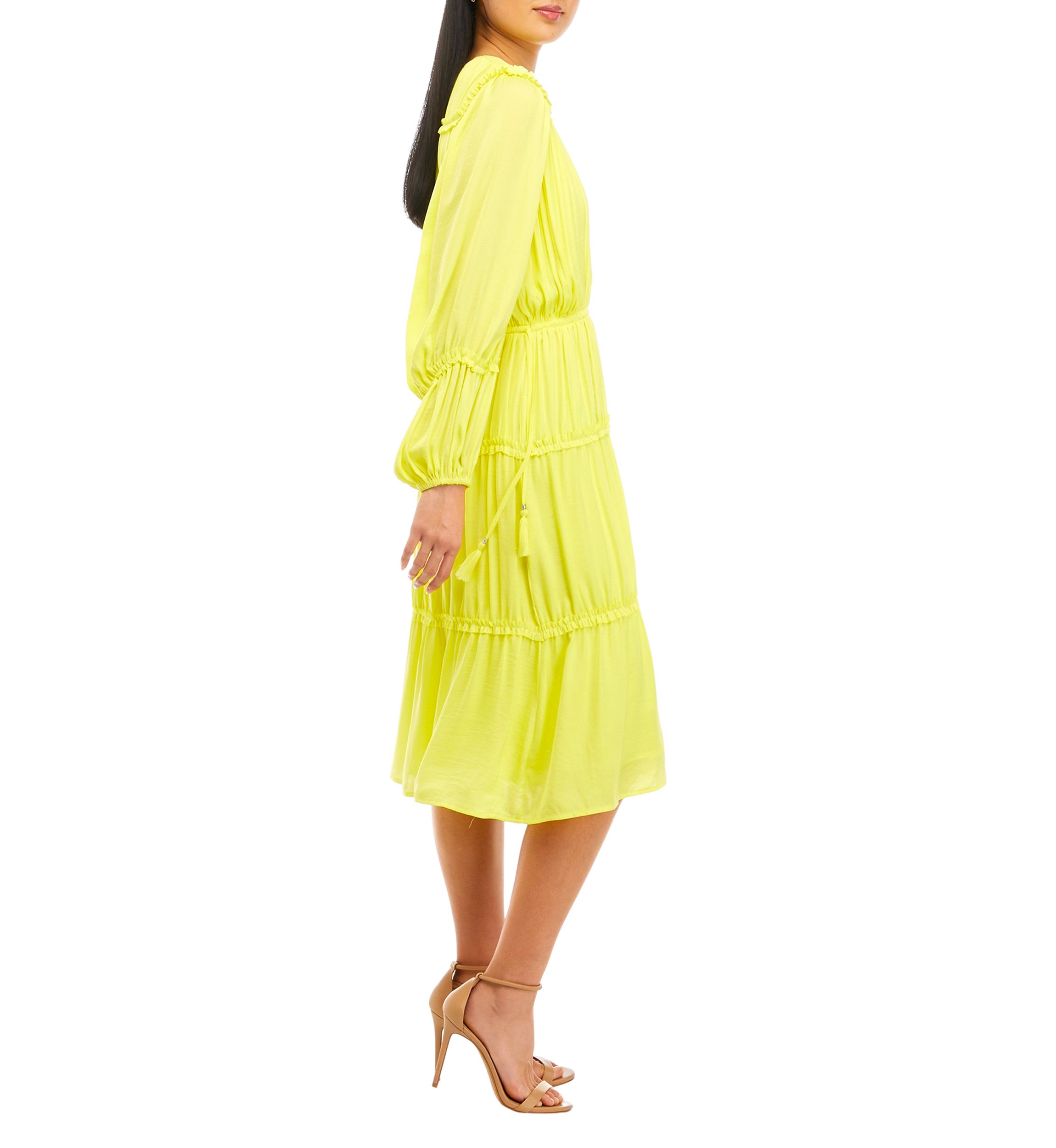 Womens Airflow V-Neck Tiered Dress