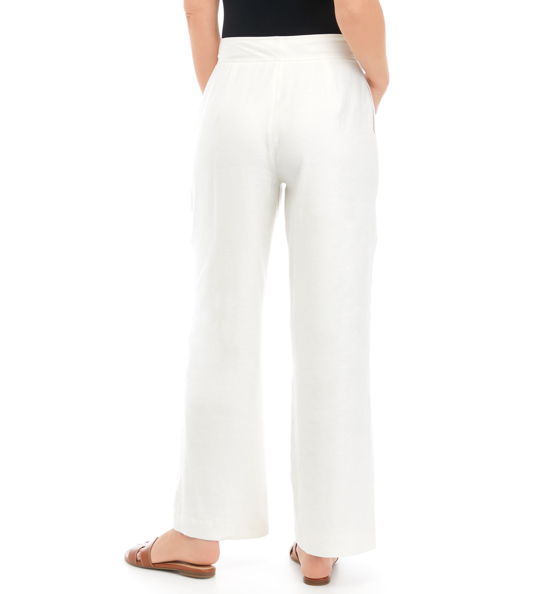 Wide Leg Button Front Pants