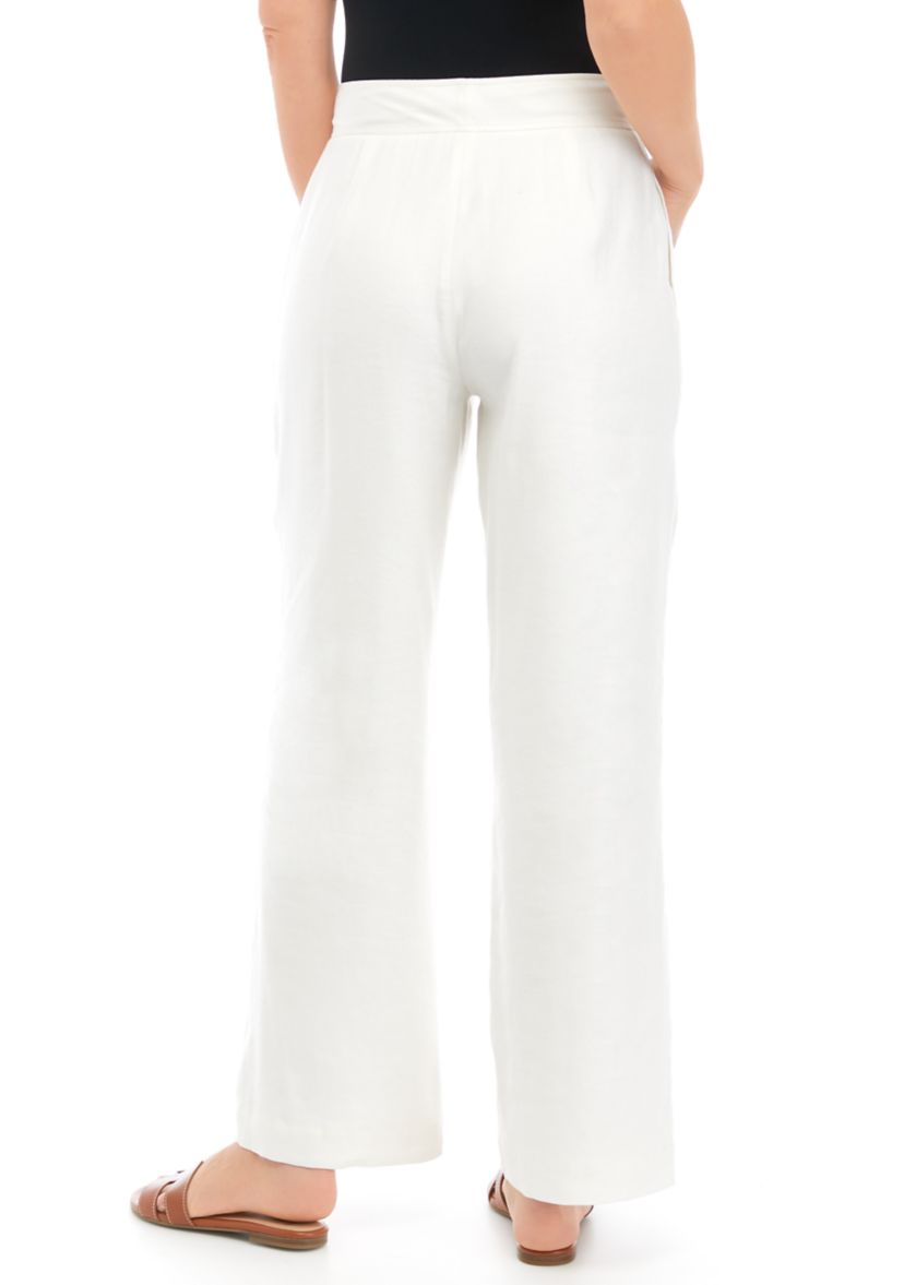 Wide Leg Button Front Pants
