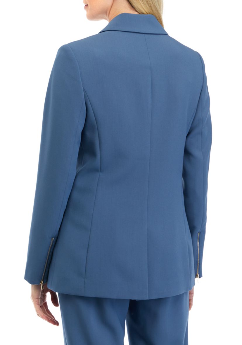 Womens Notch Lapel One Button Blazer