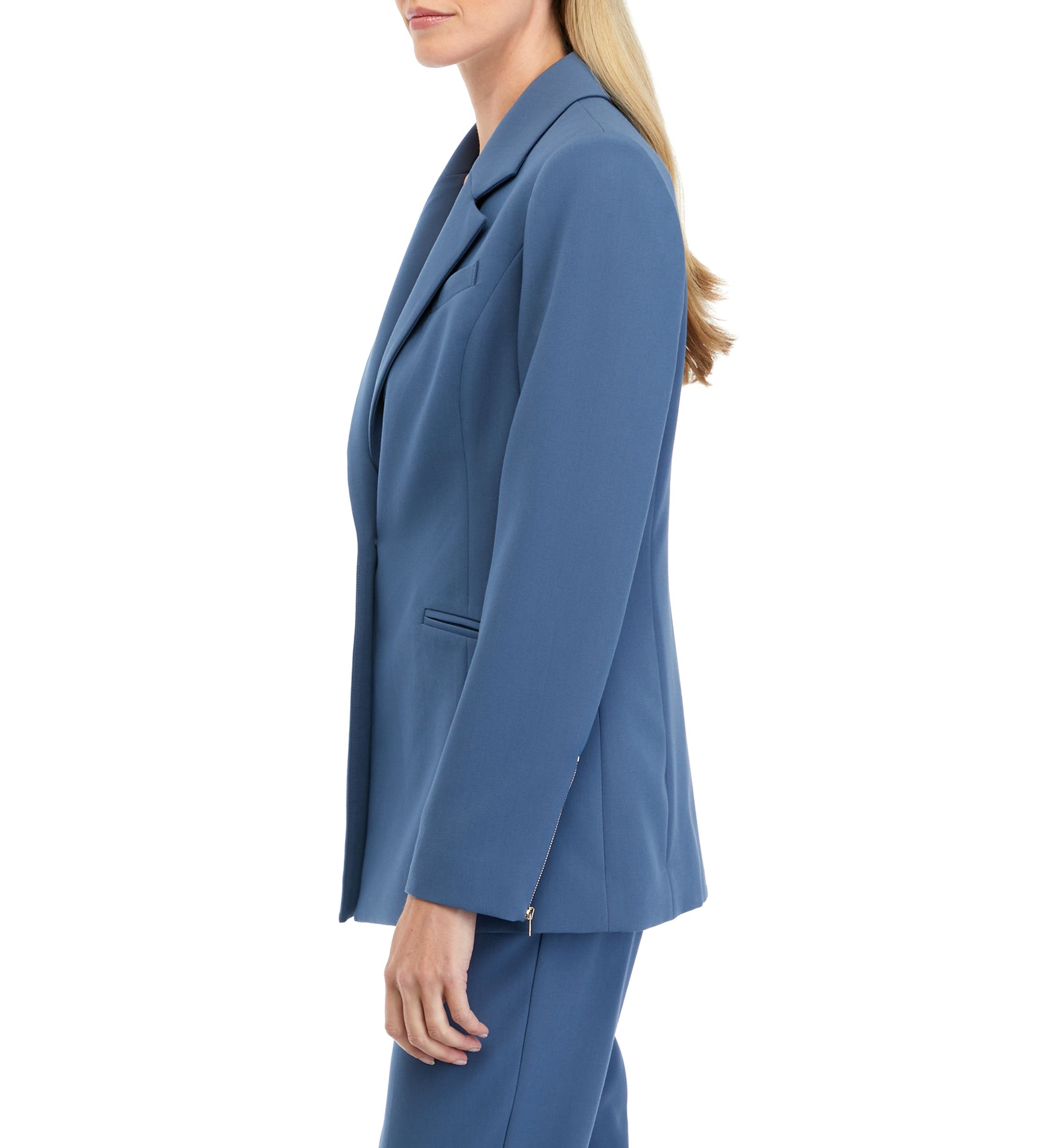 Womens Notch Lapel One Button Blazer