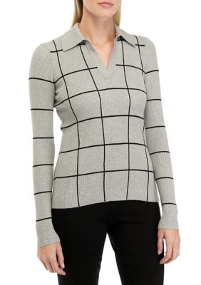 Tahari windowpane sweater sale