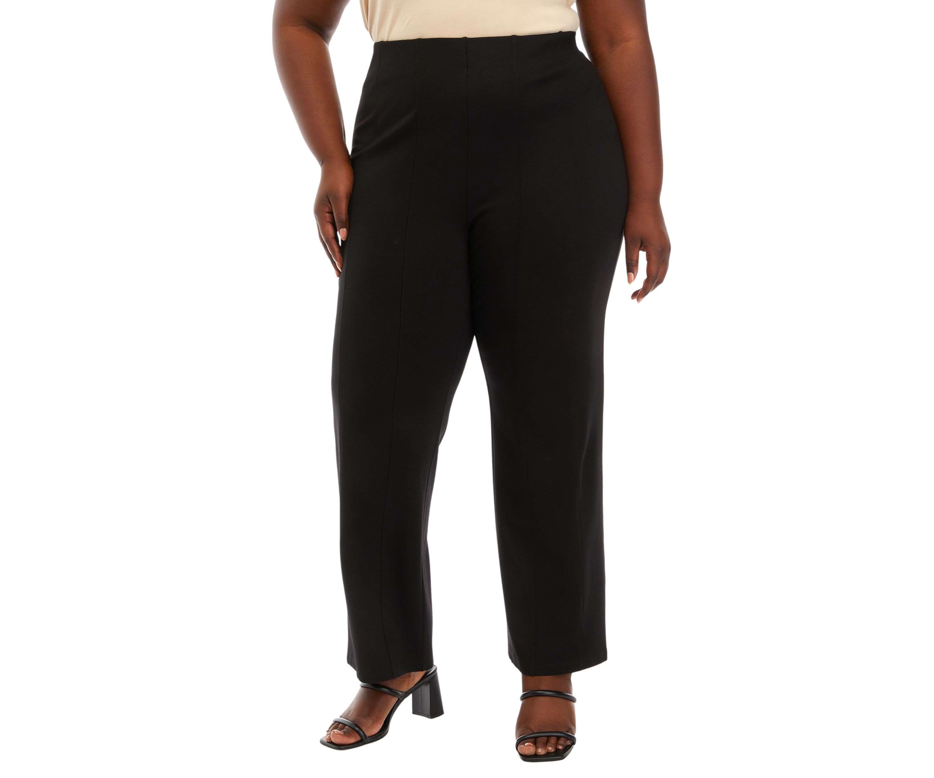 Plus Size Pull On Ponte Bootcut Pants