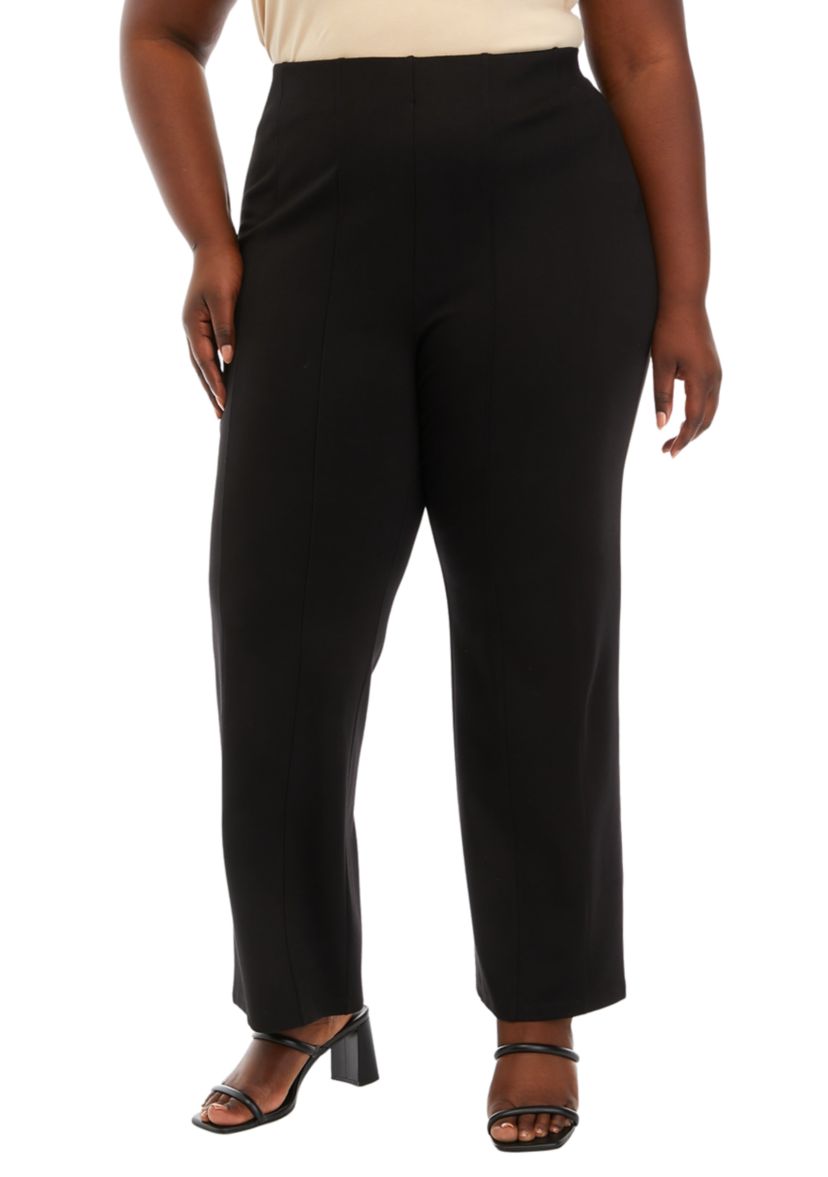 Plus Size Pull On Ponte Bootcut Pants