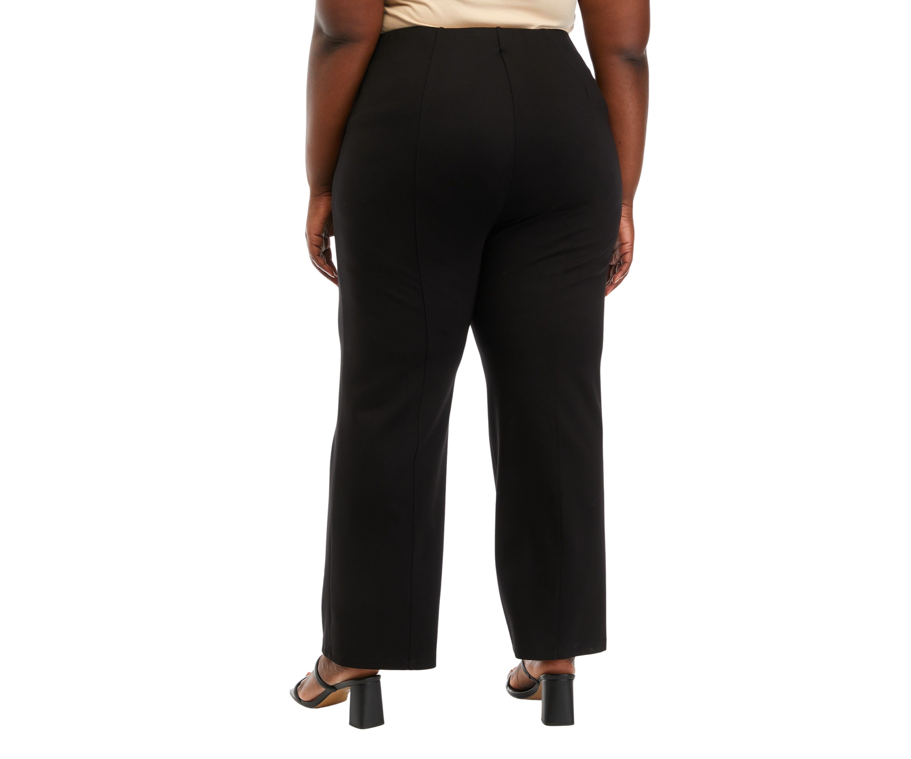 Plus Size Pull On Ponte Bootcut Pants