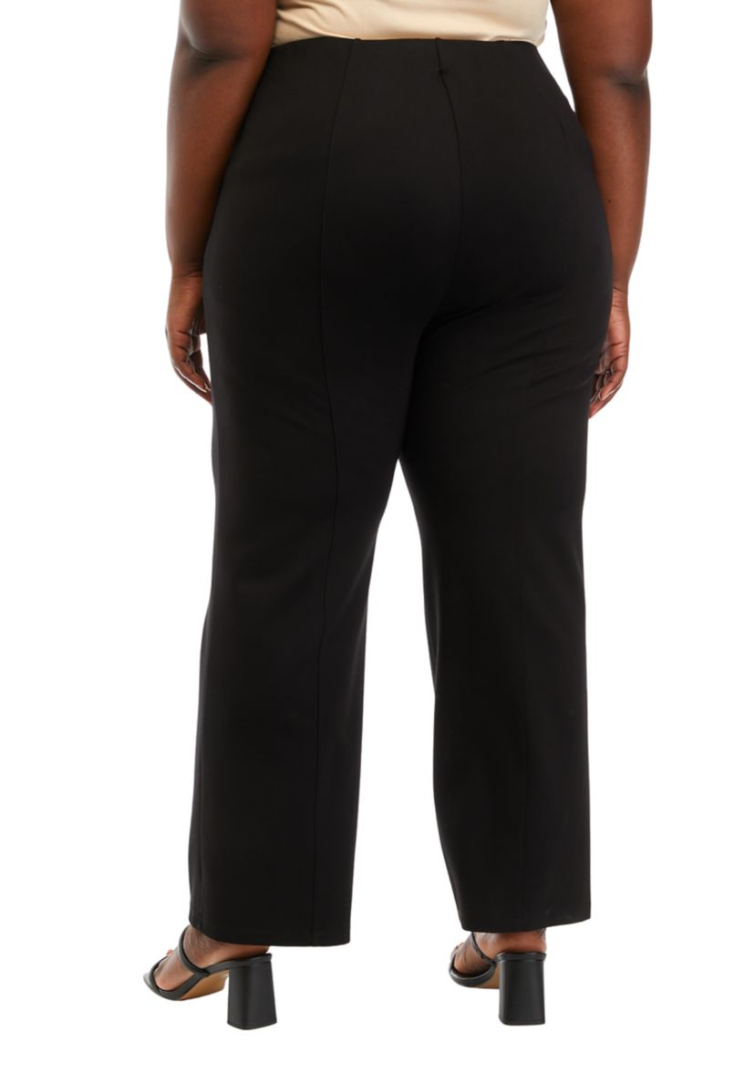 Plus Size Pull On Ponte Bootcut Pants