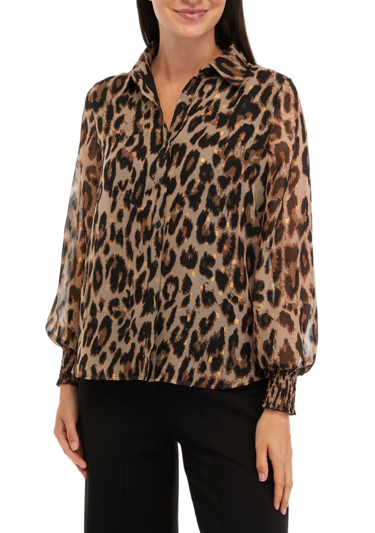 Womens Leopard Printed Blouse