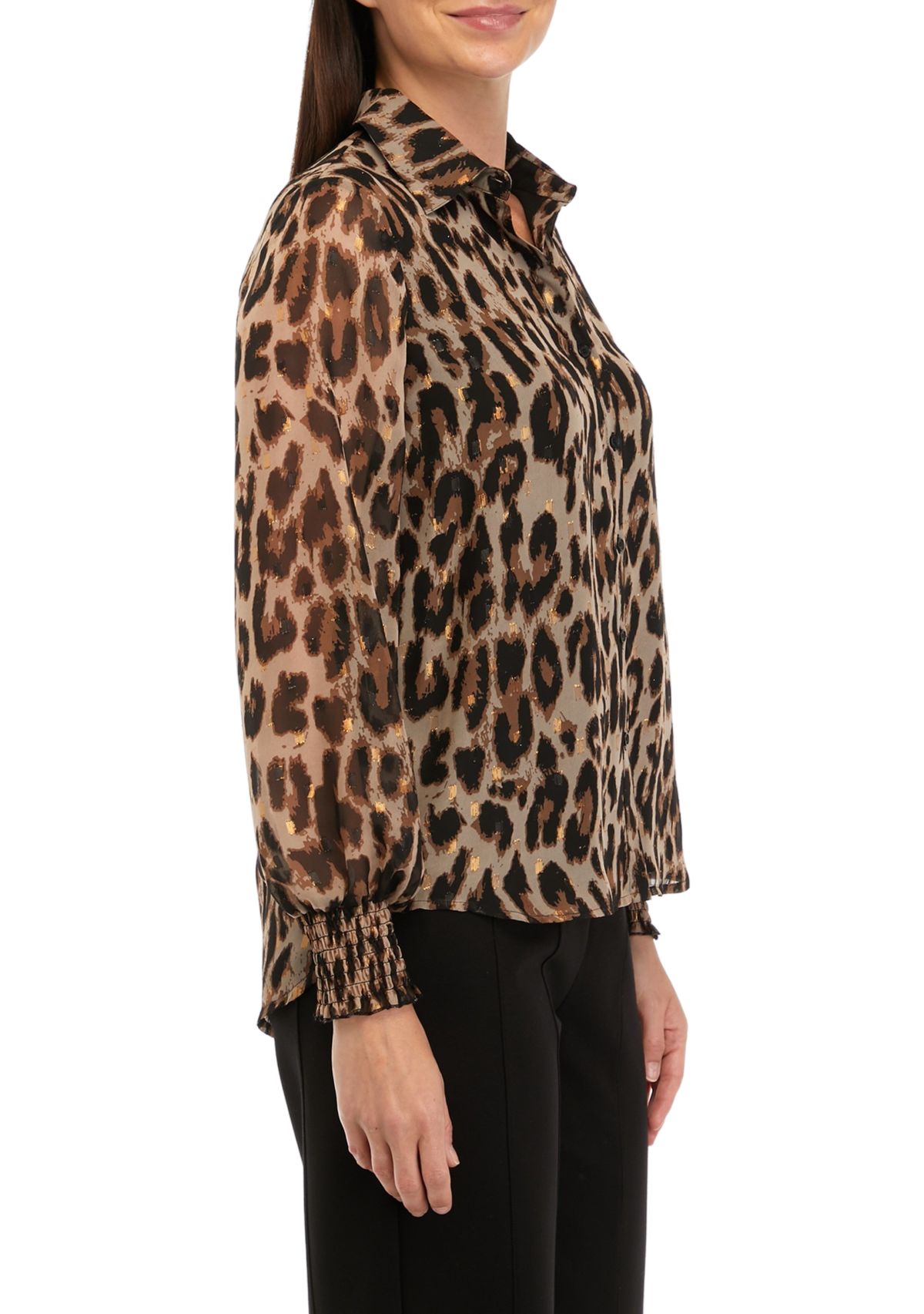 Womens Leopard Printed Blouse