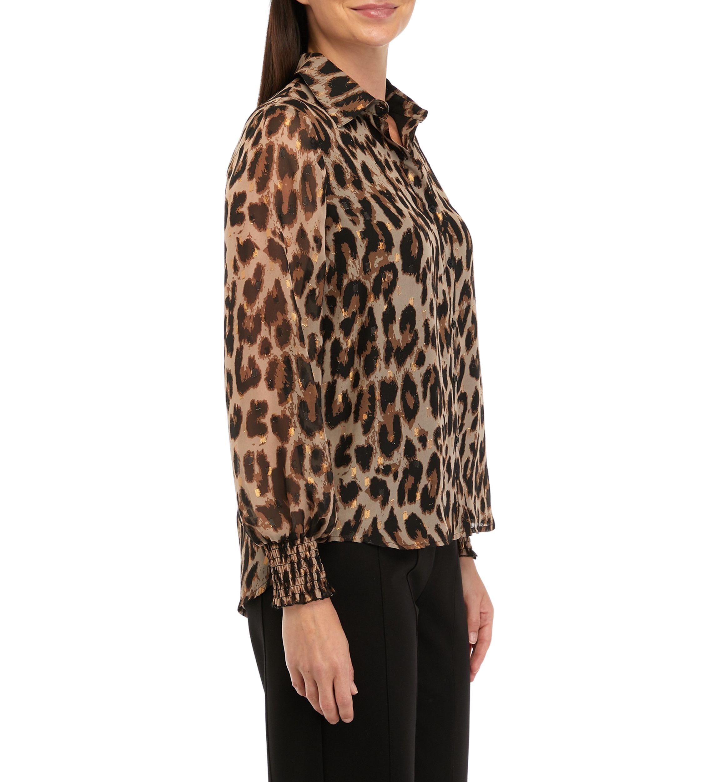 Womens Leopard Printed Blouse
