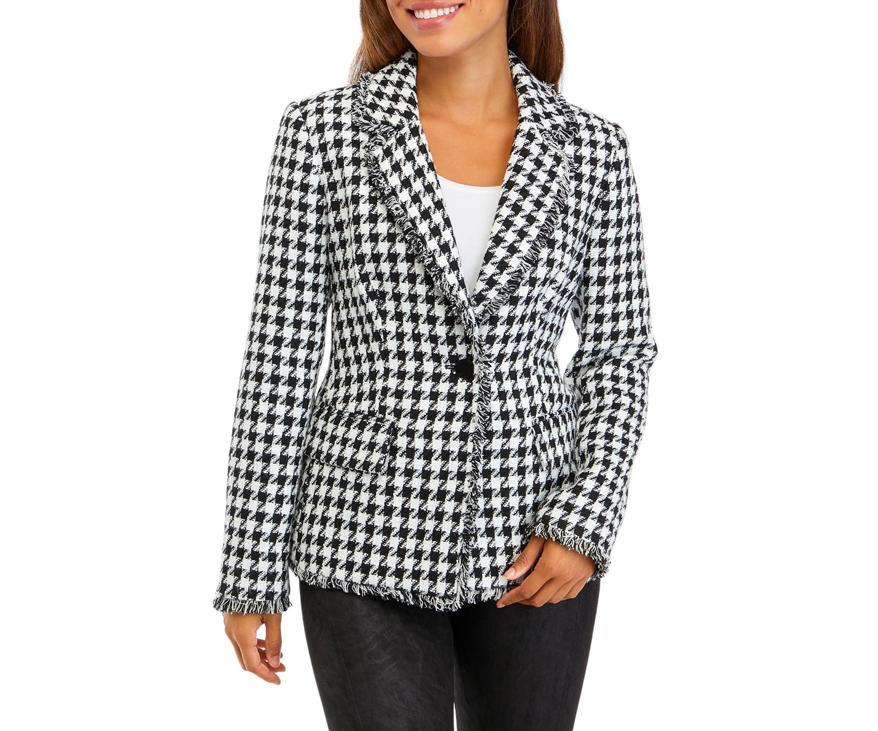 Petite Houndstooth Blazer