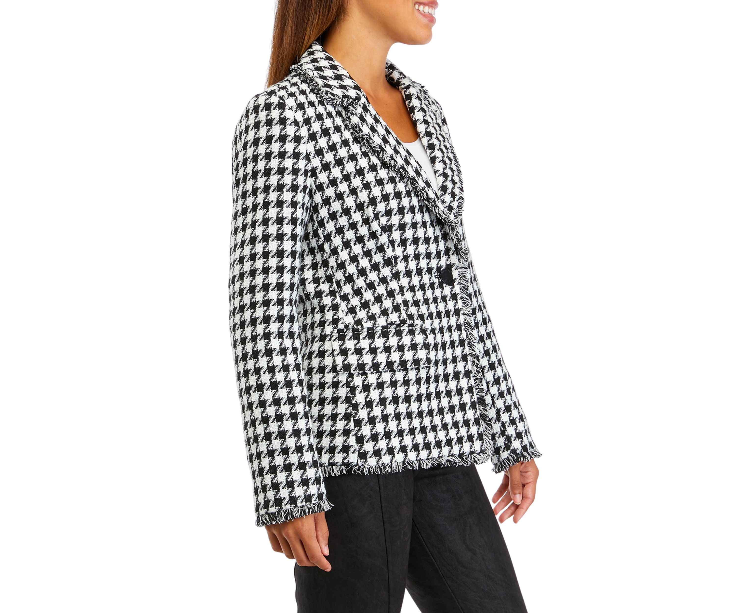 Petite Houndstooth Blazer
