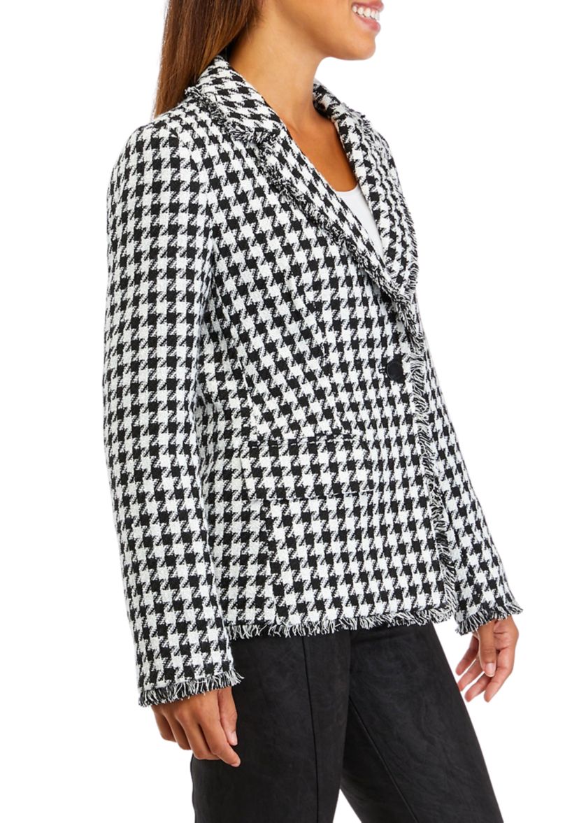 Petite Houndstooth Blazer