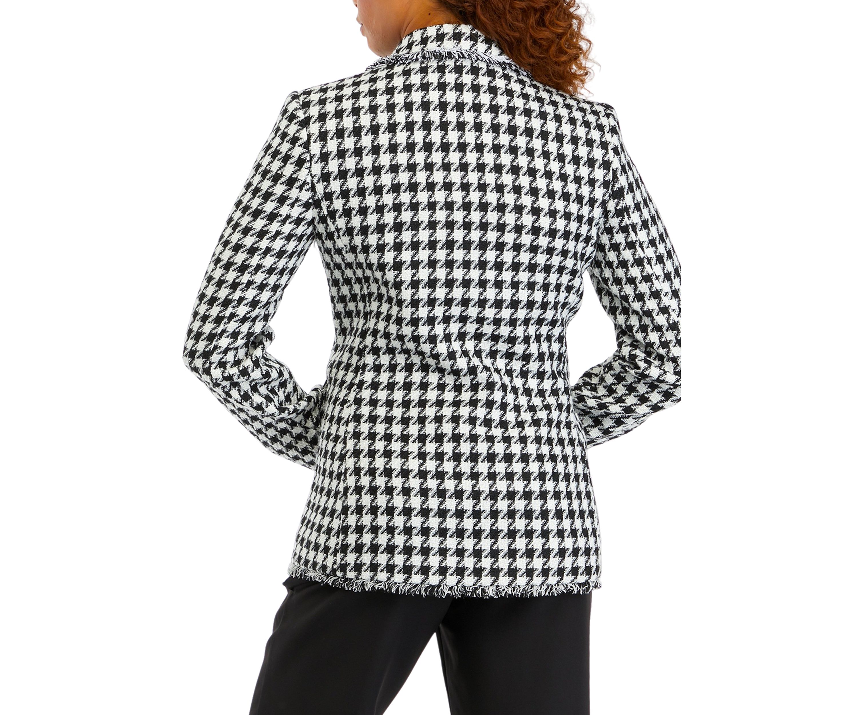 Womens Notch Lapel One Button Blazer