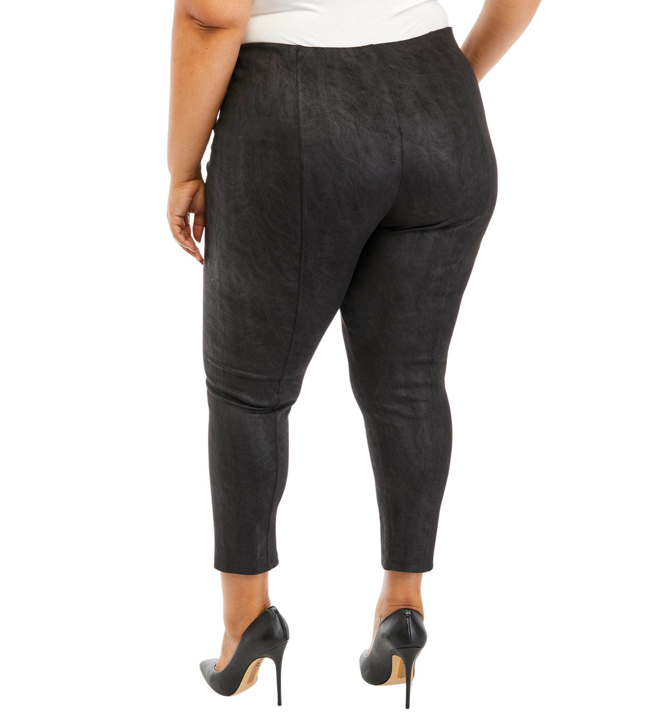 Plus Size Metallic Scuba Leggings
