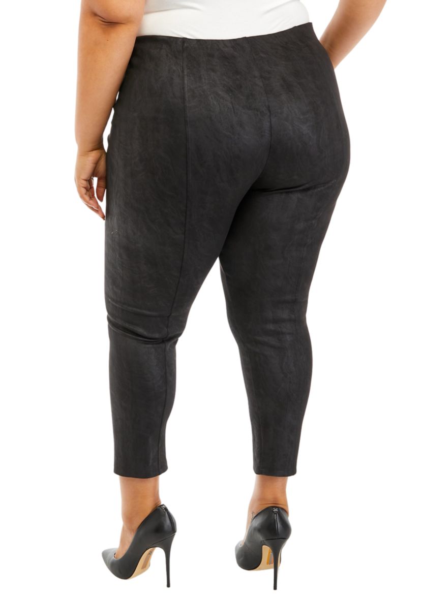 Plus Size Metallic Scuba Leggings