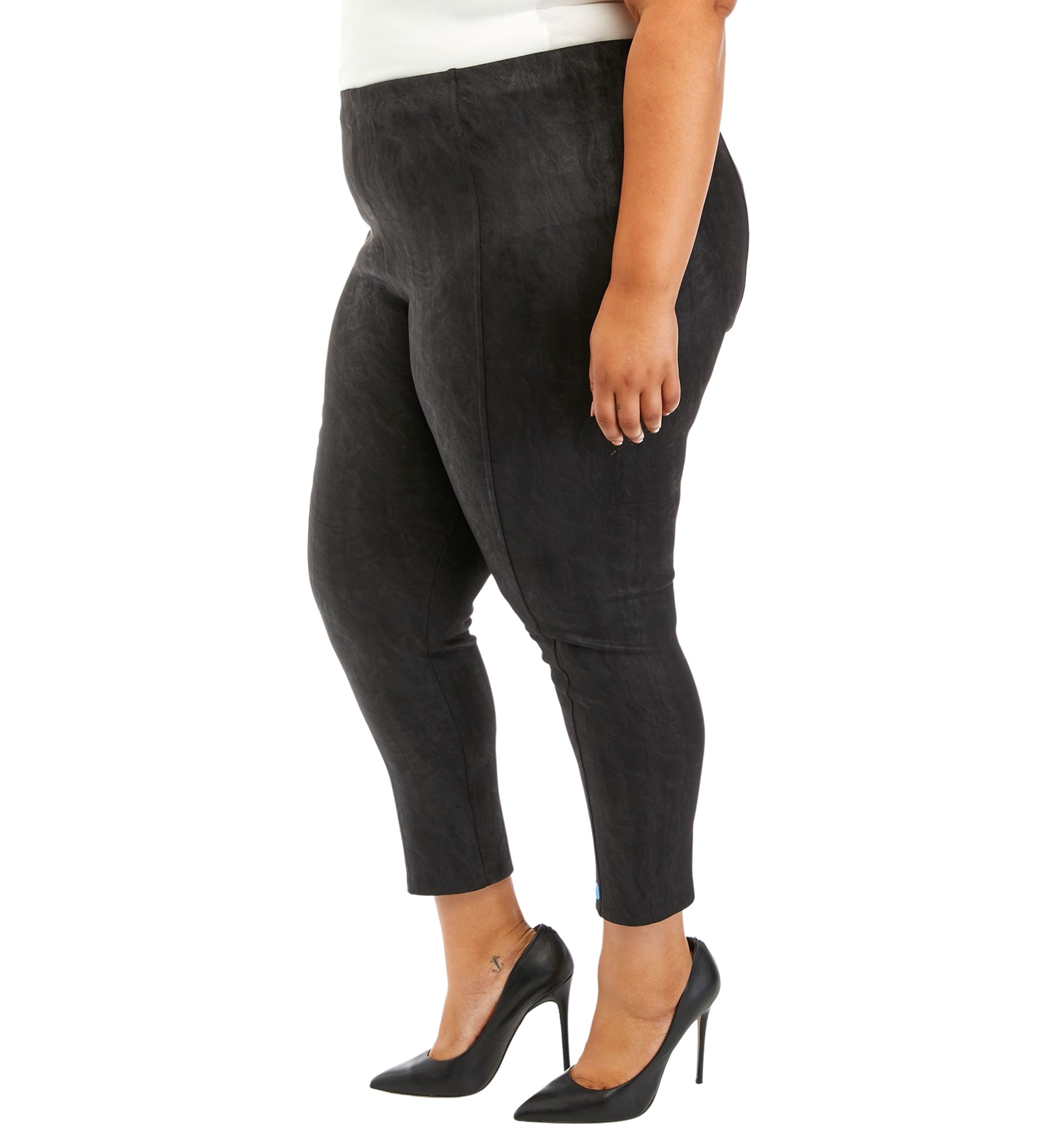 Plus Size Metallic Scuba Leggings