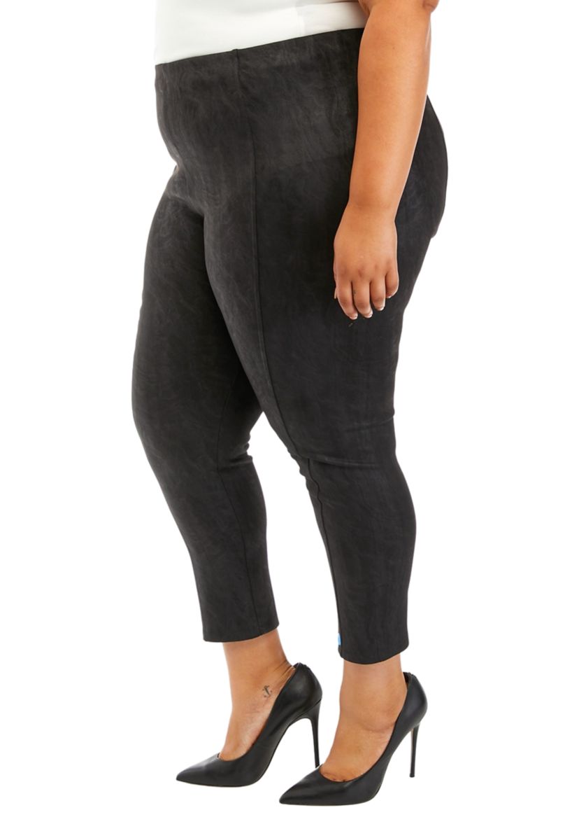 Plus Size Metallic Scuba Leggings