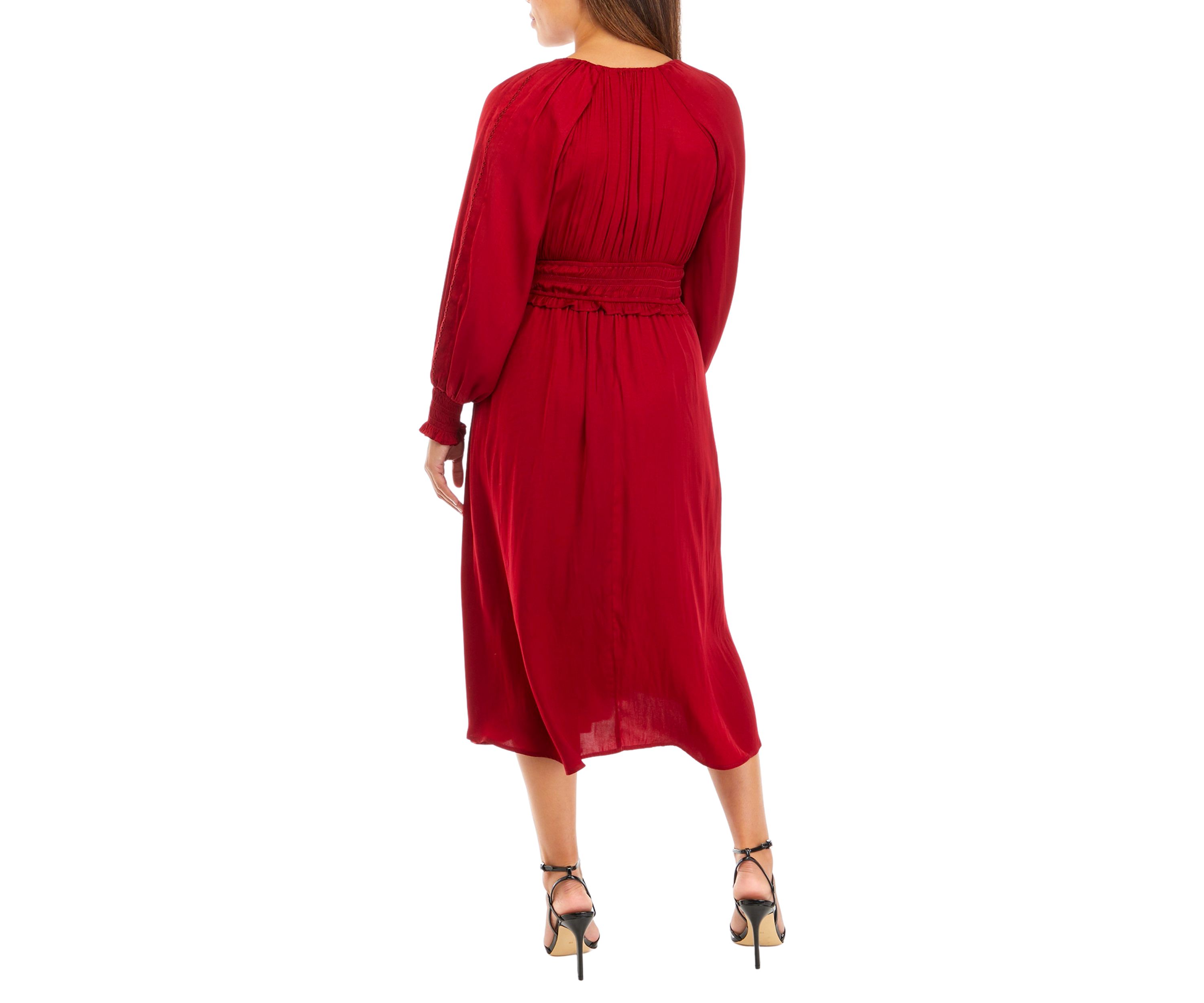 Petite Split Neck Air Flow Dress