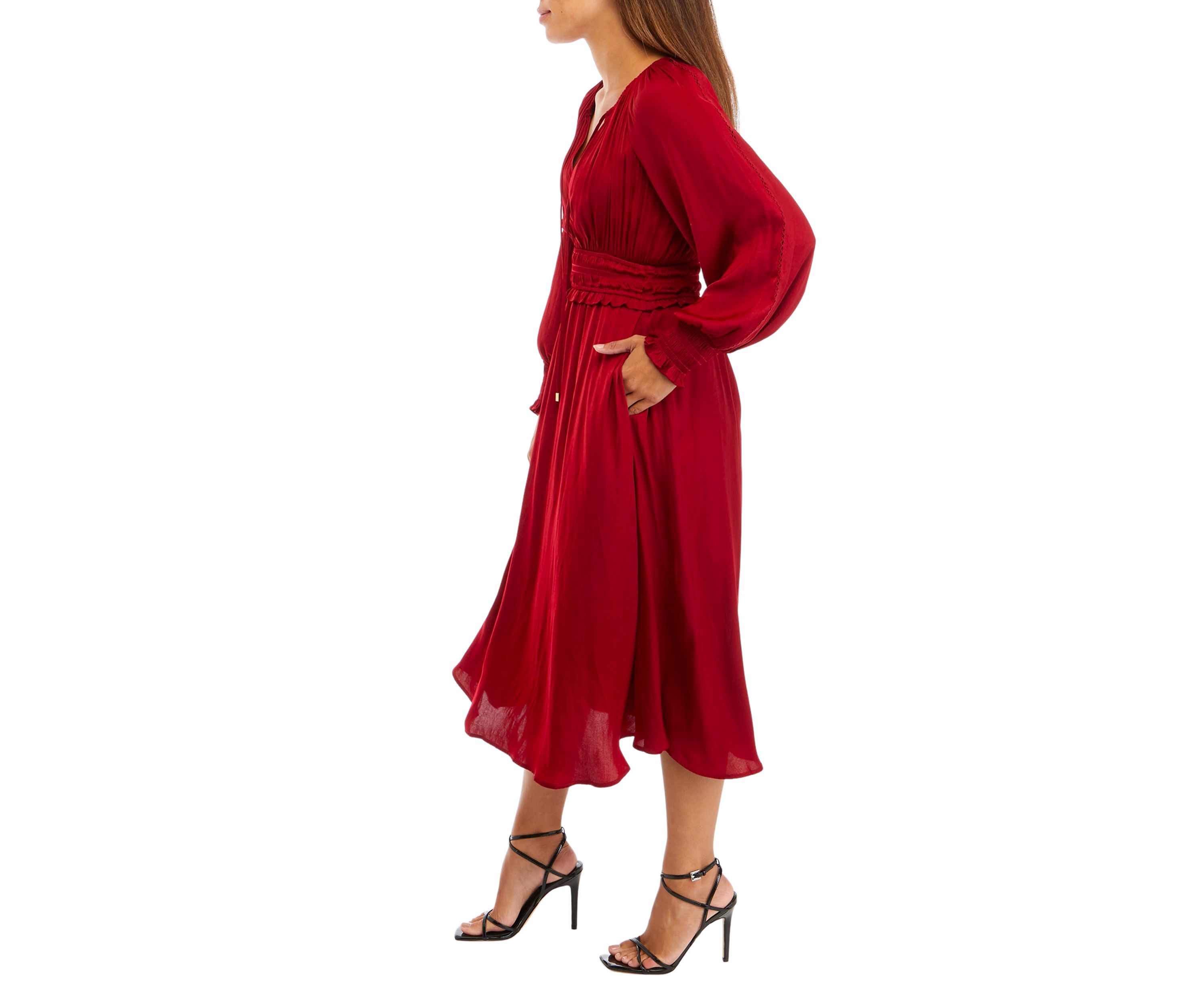 Petite Split Neck Air Flow Dress