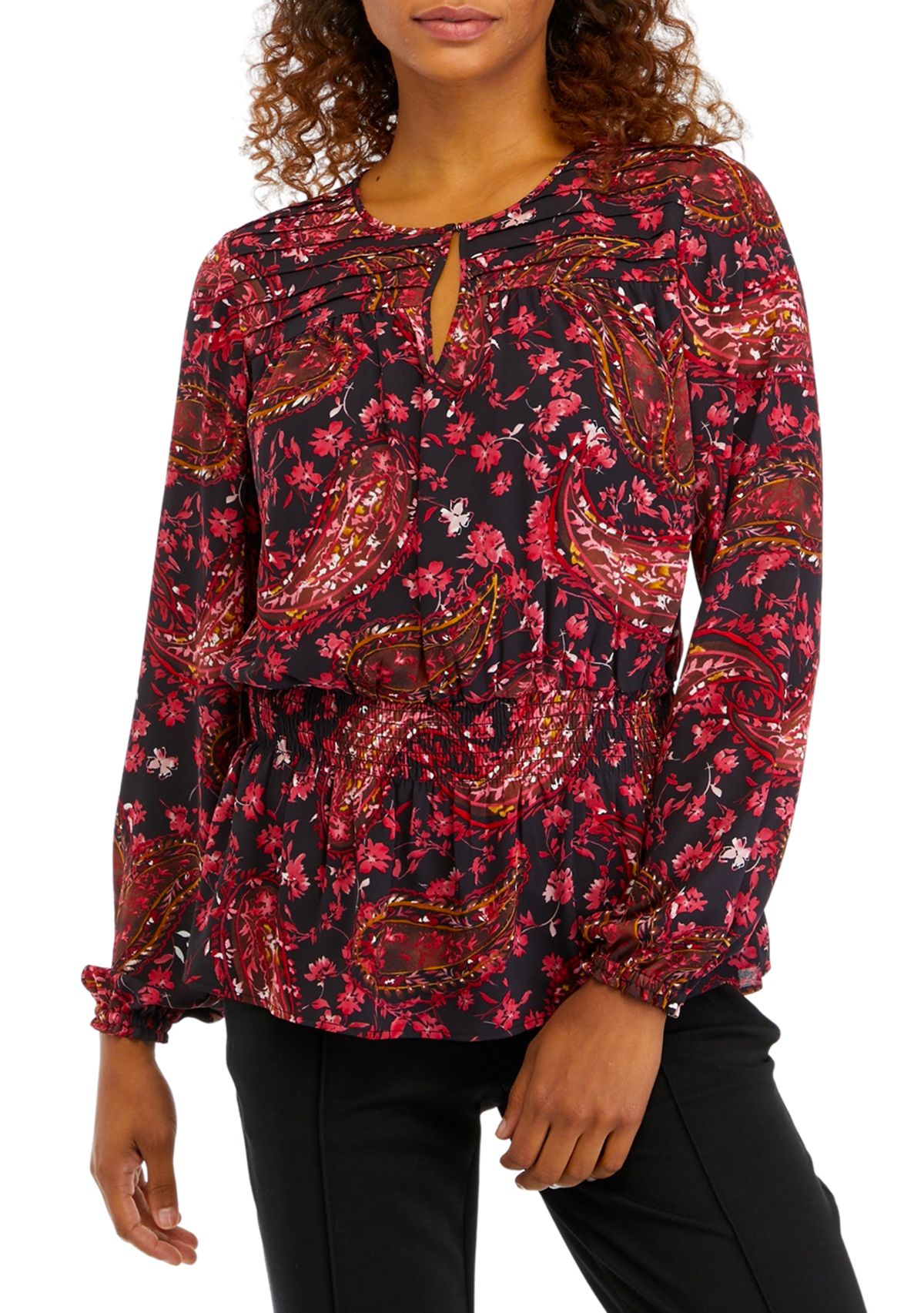 Womens Paisley Printed Top