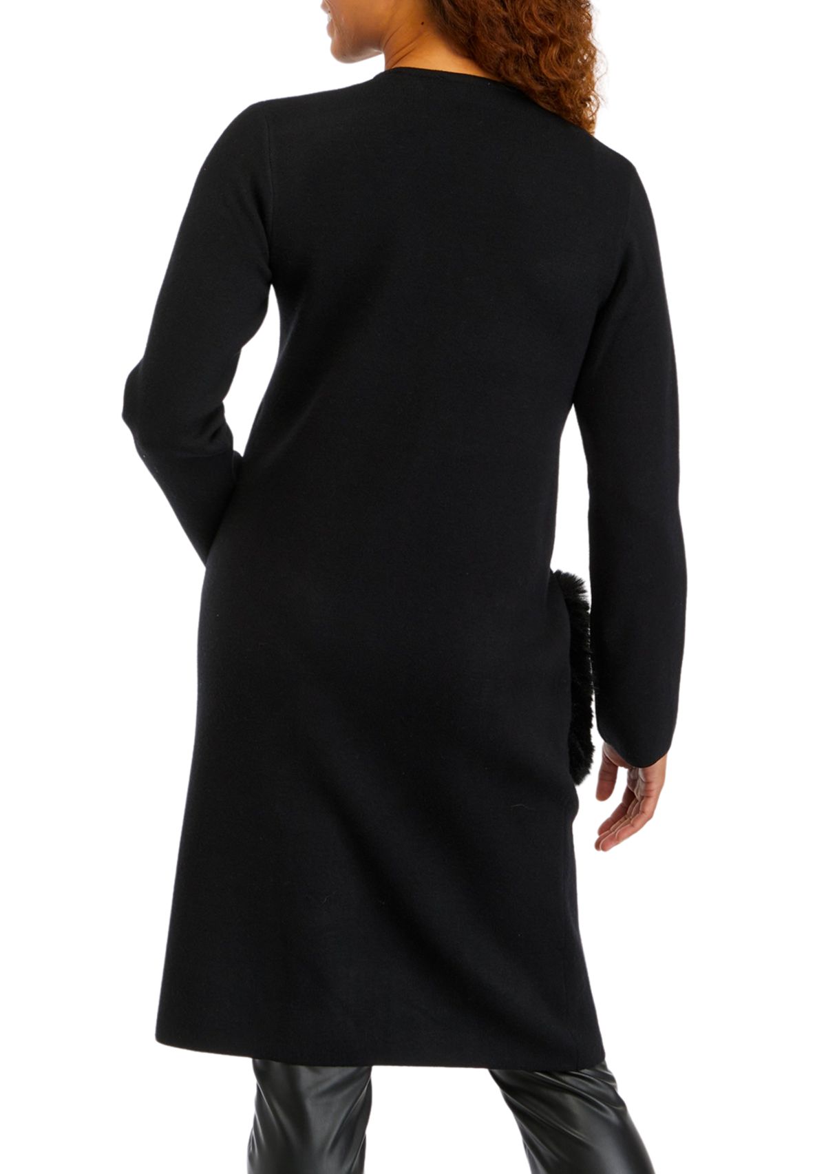 Womens Fur Pocket Cardigan