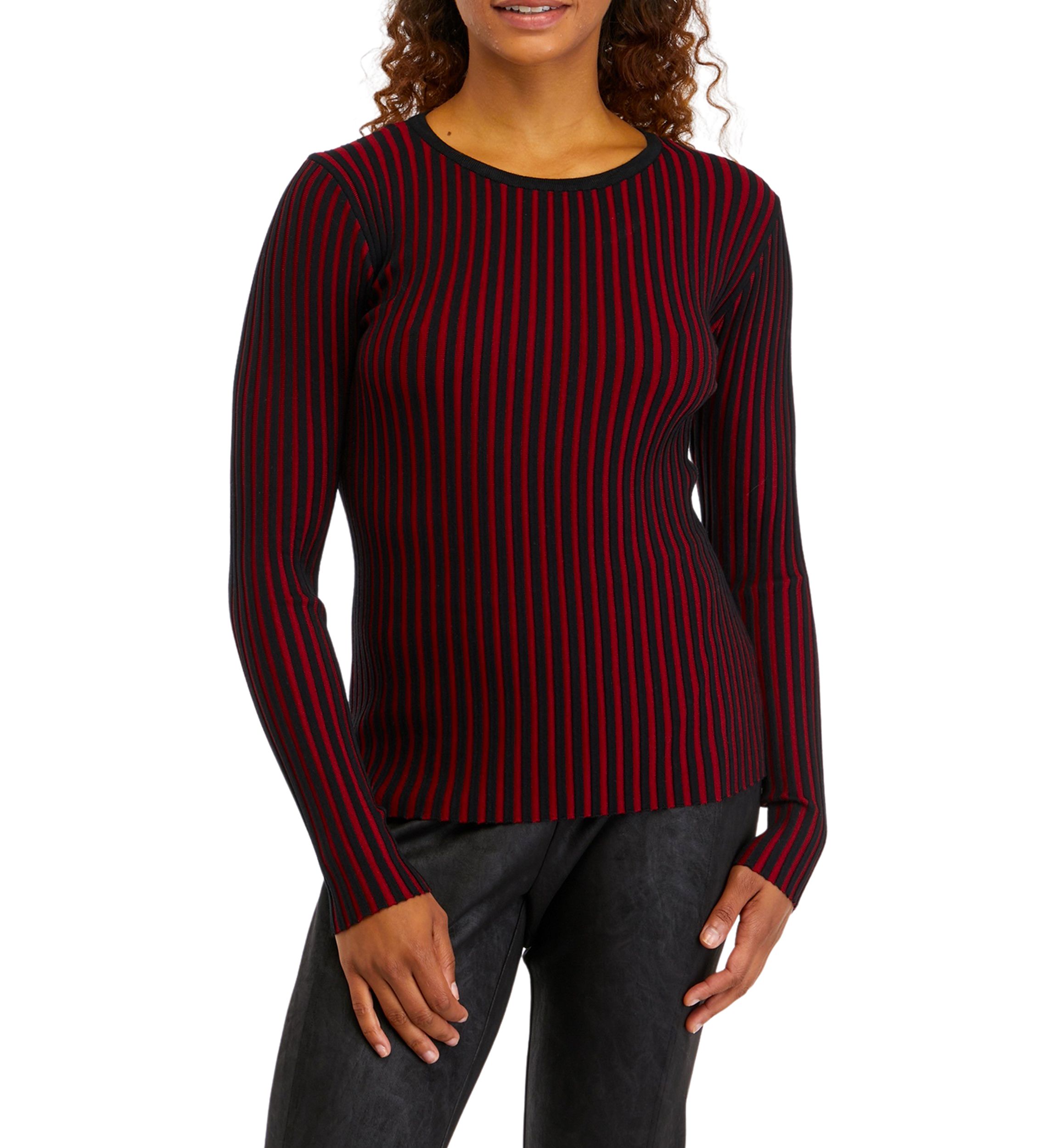 Womens Ribbed Knit Sweater
