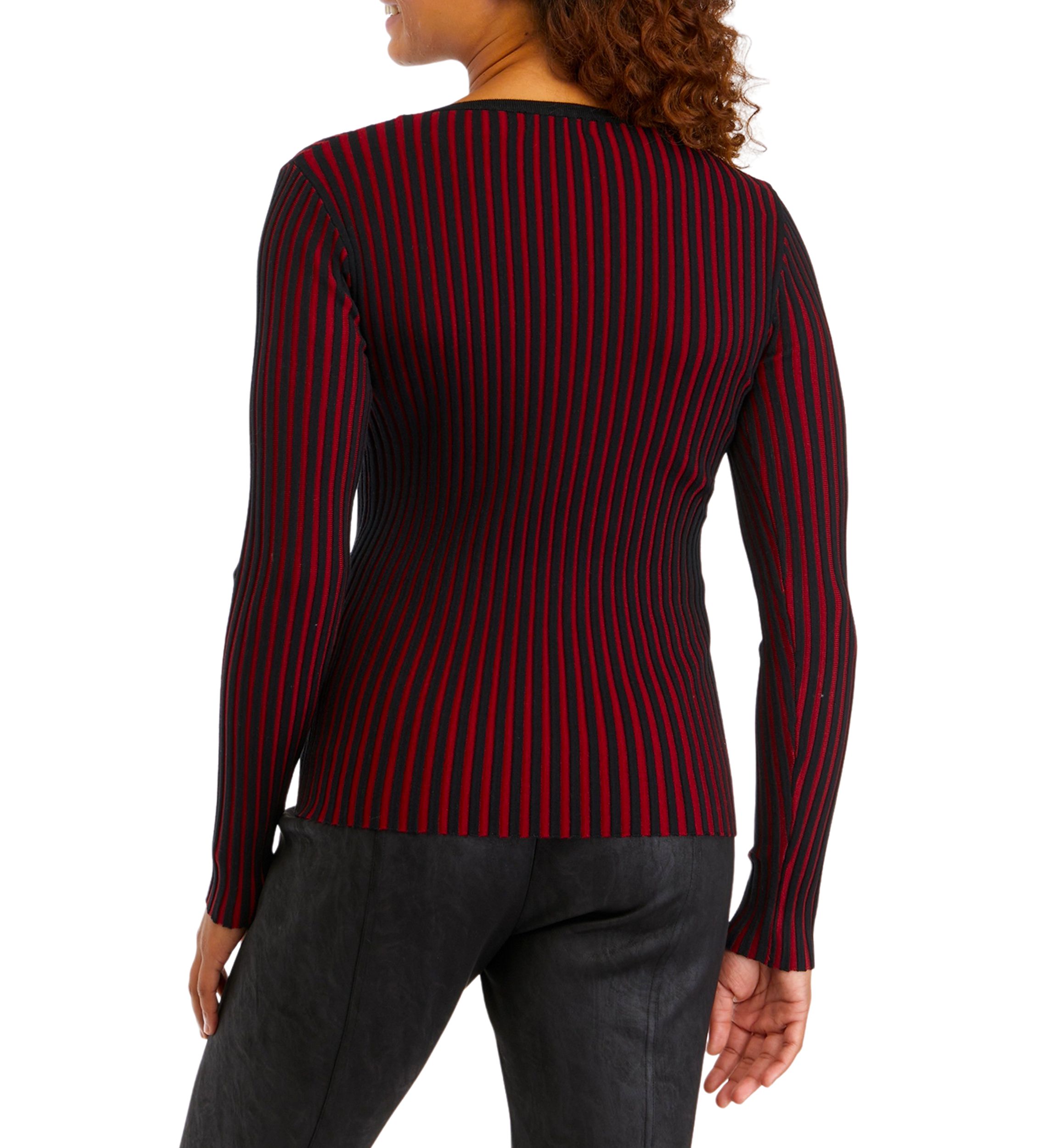 Womens Ribbed Knit Sweater