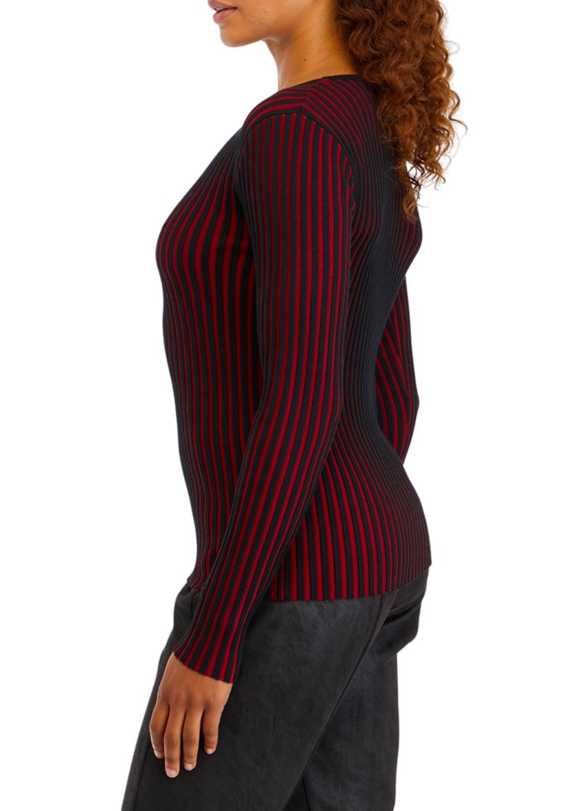 Womens Ribbed Knit Sweater