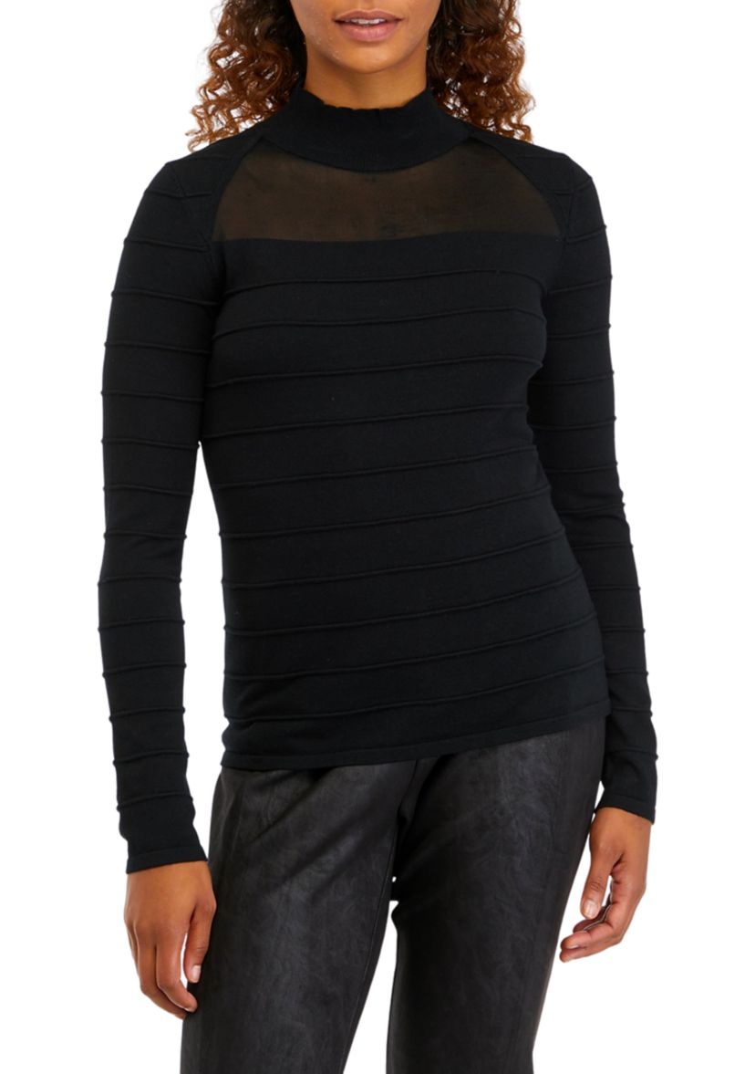 Womens Long Sleeve Ottoman Sweater 