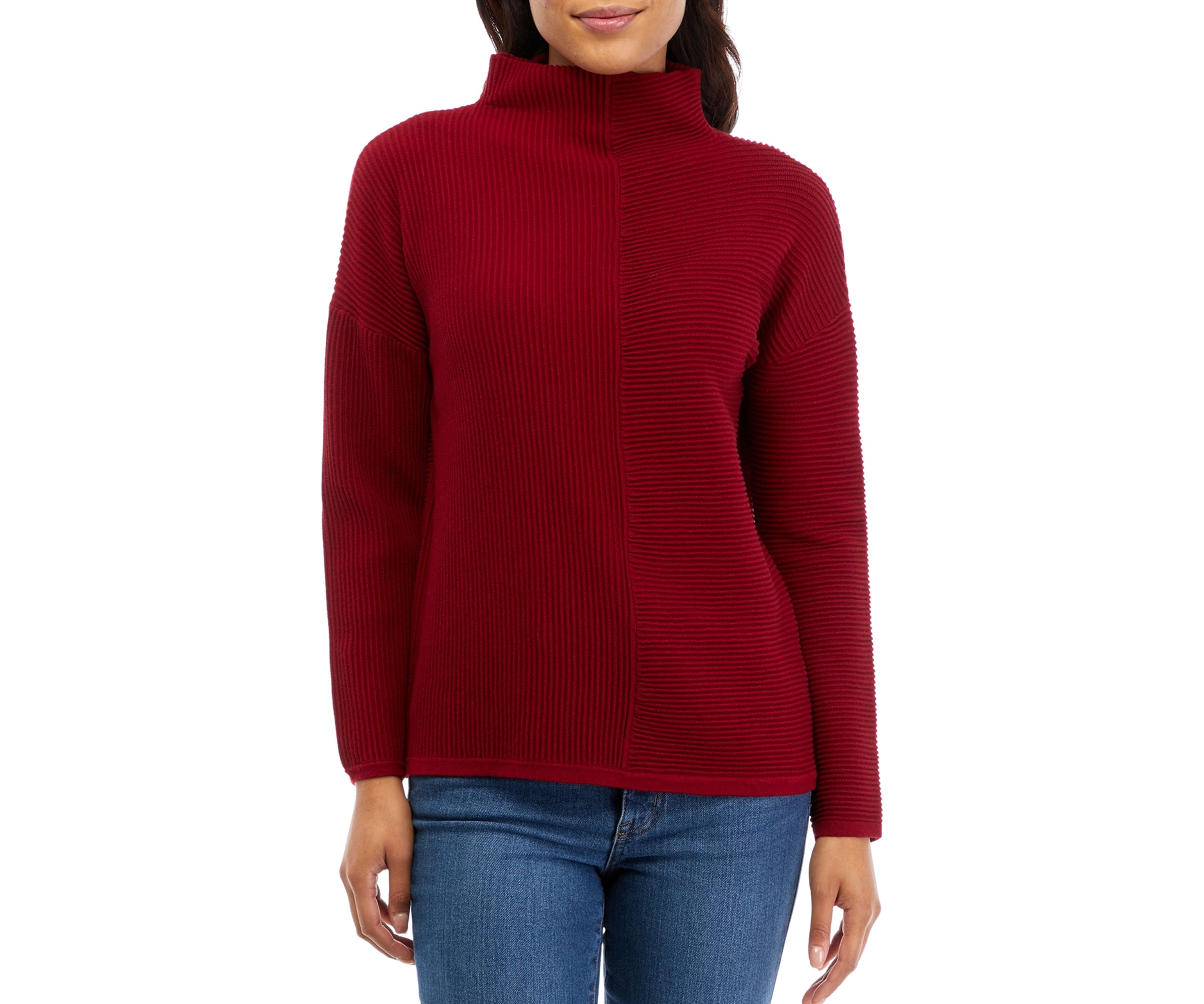 Petite Long Sleeve Ottoman Sweater