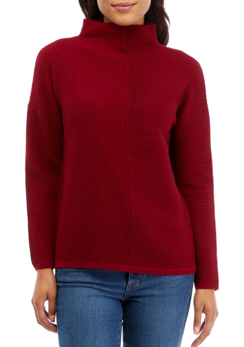 Petite Long Sleeve Ottoman Sweater