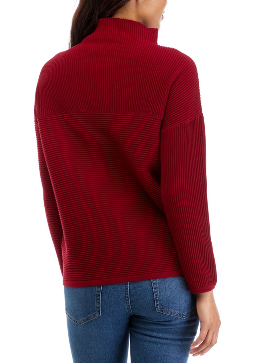 Petite Long Sleeve Ottoman Sweater