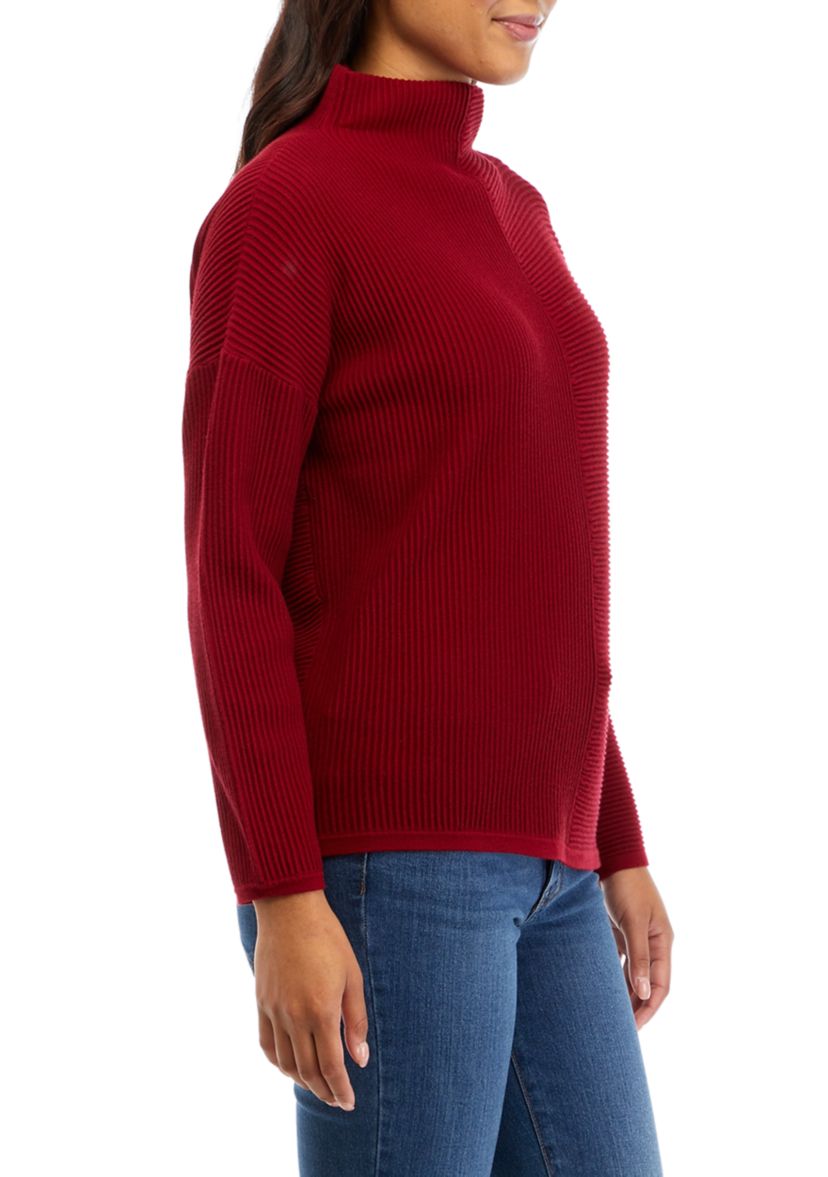 Petite Long Sleeve Ottoman Sweater