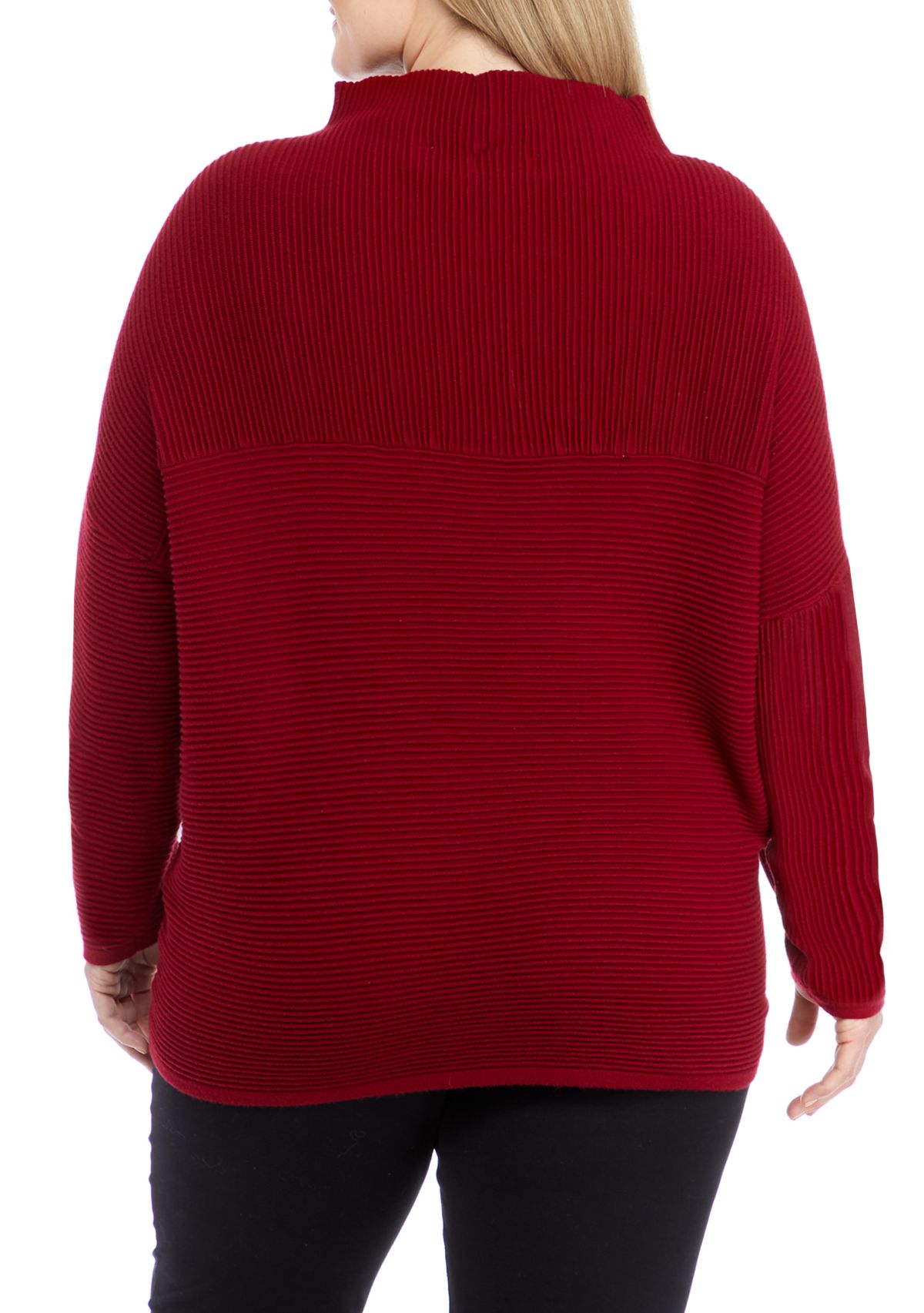 Plus Size Long Sleeve Ottoman Sweater