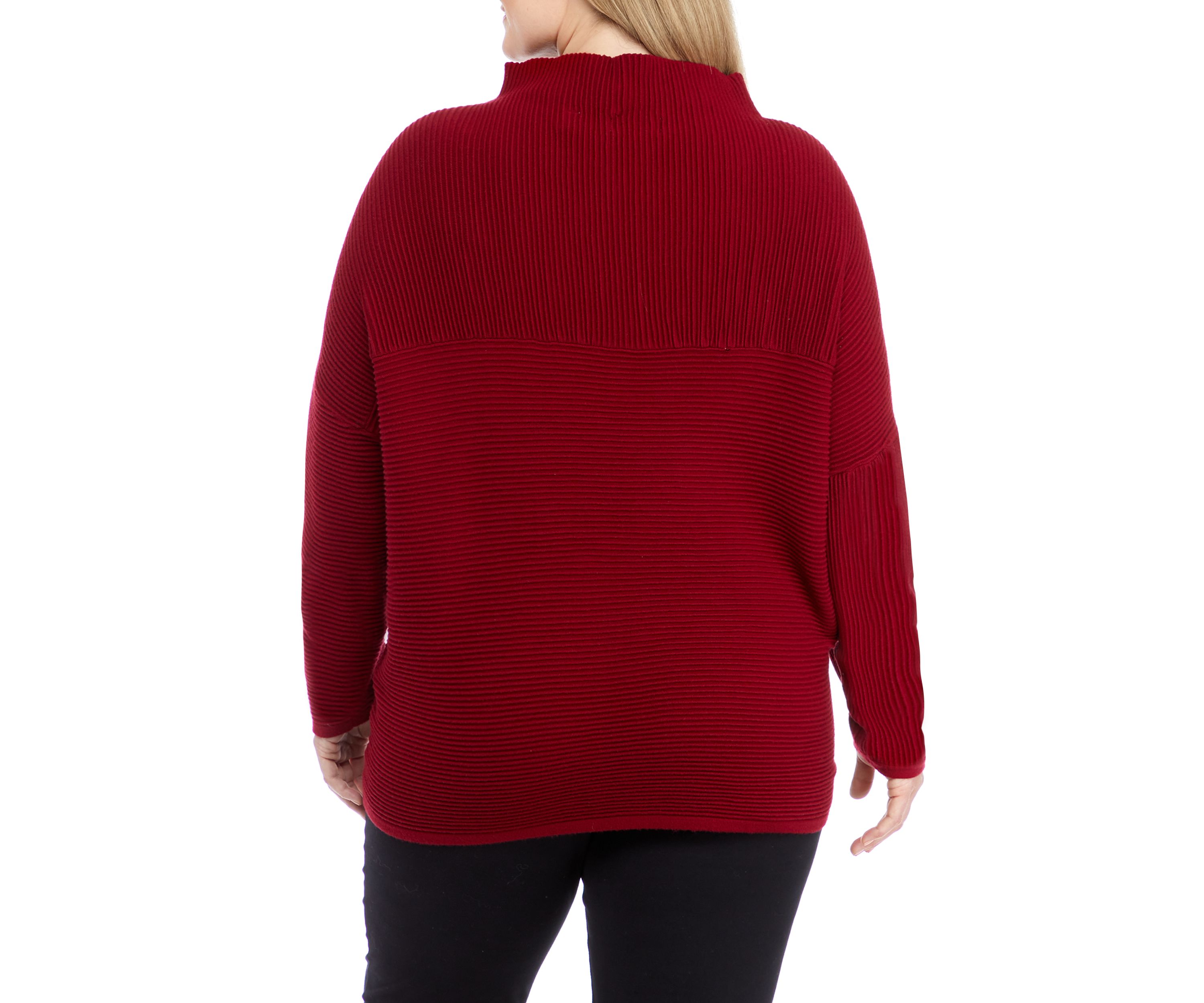 Plus Size Long Sleeve Ottoman Sweater