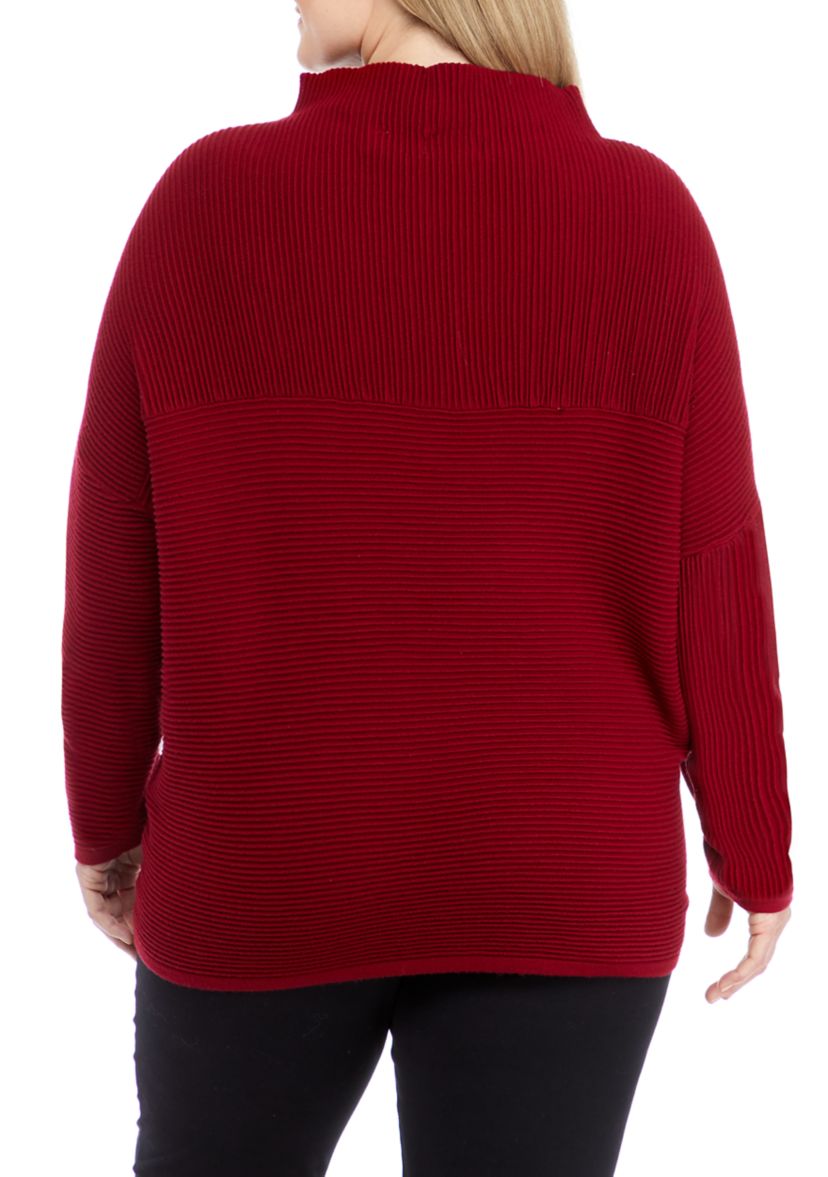 Plus Size Long Sleeve Ottoman Sweater