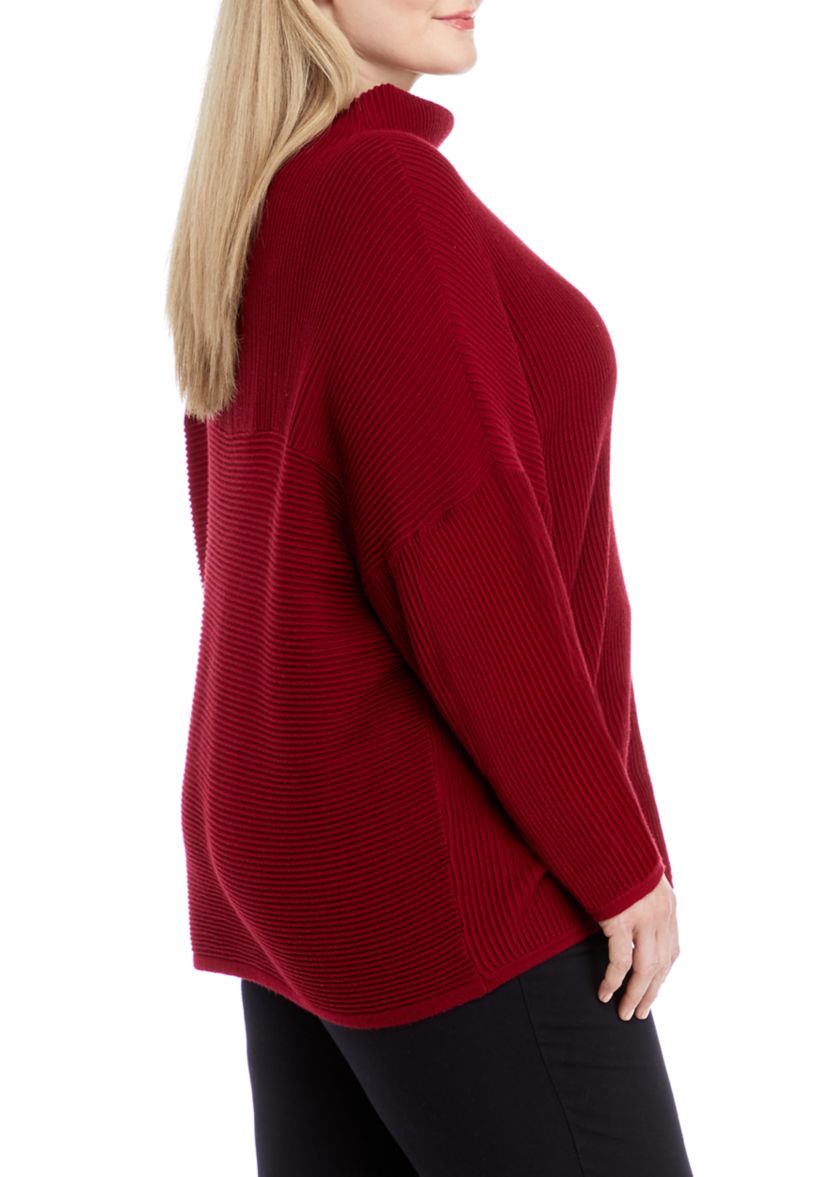 Plus Size Long Sleeve Ottoman Sweater