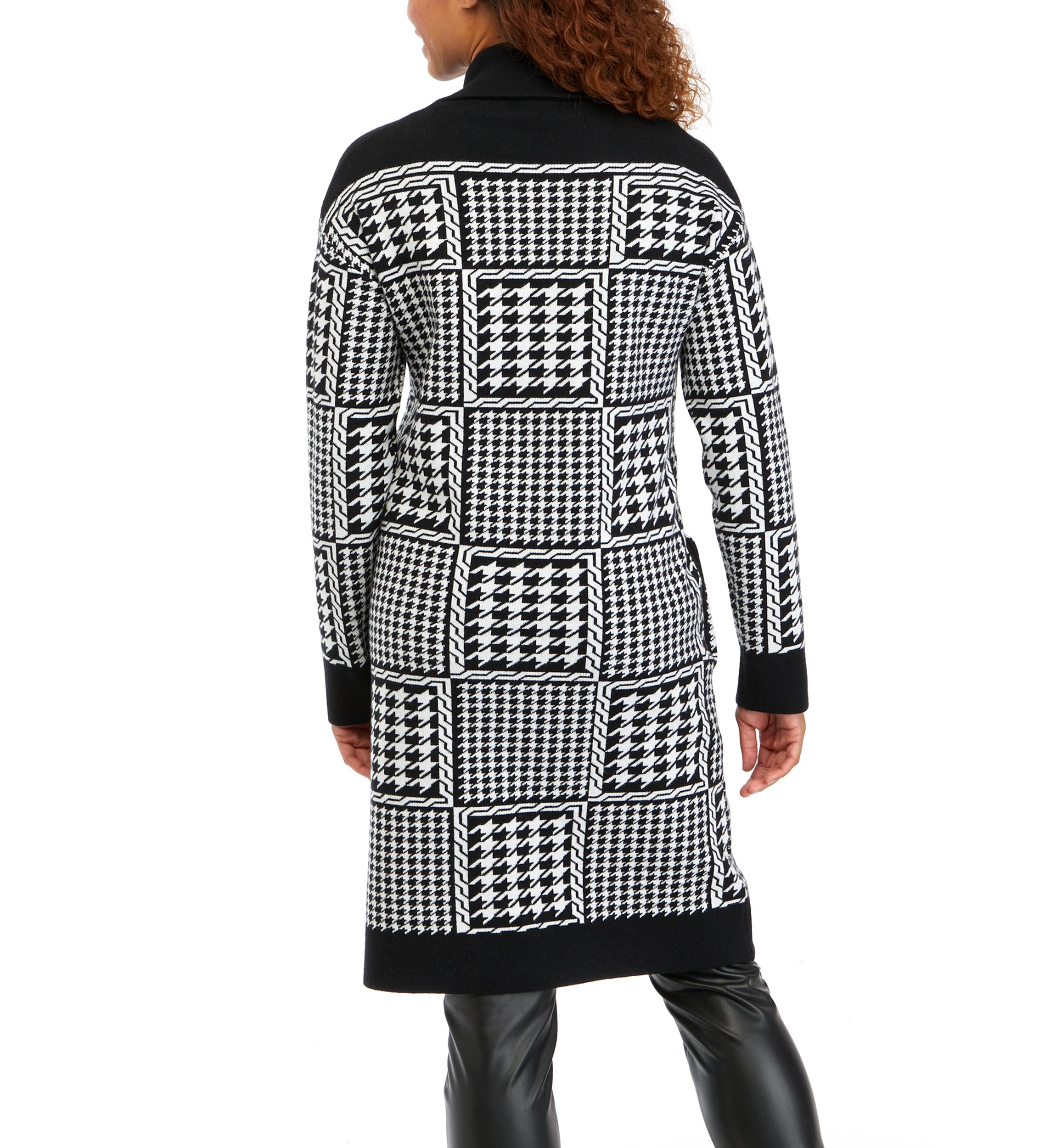 Womens Notch Collar Printed Cardigan