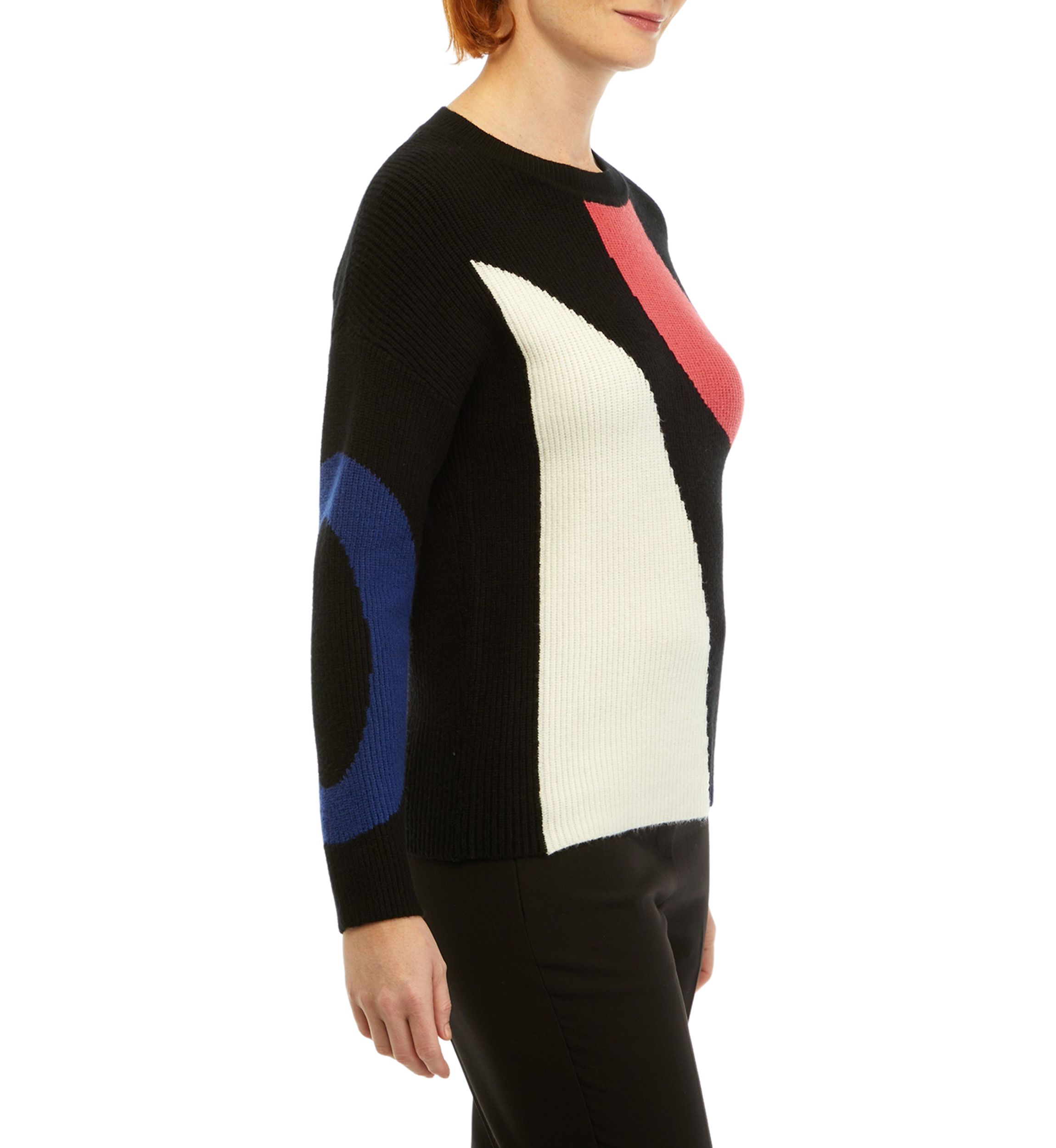 Womens Color Blocked Sweater