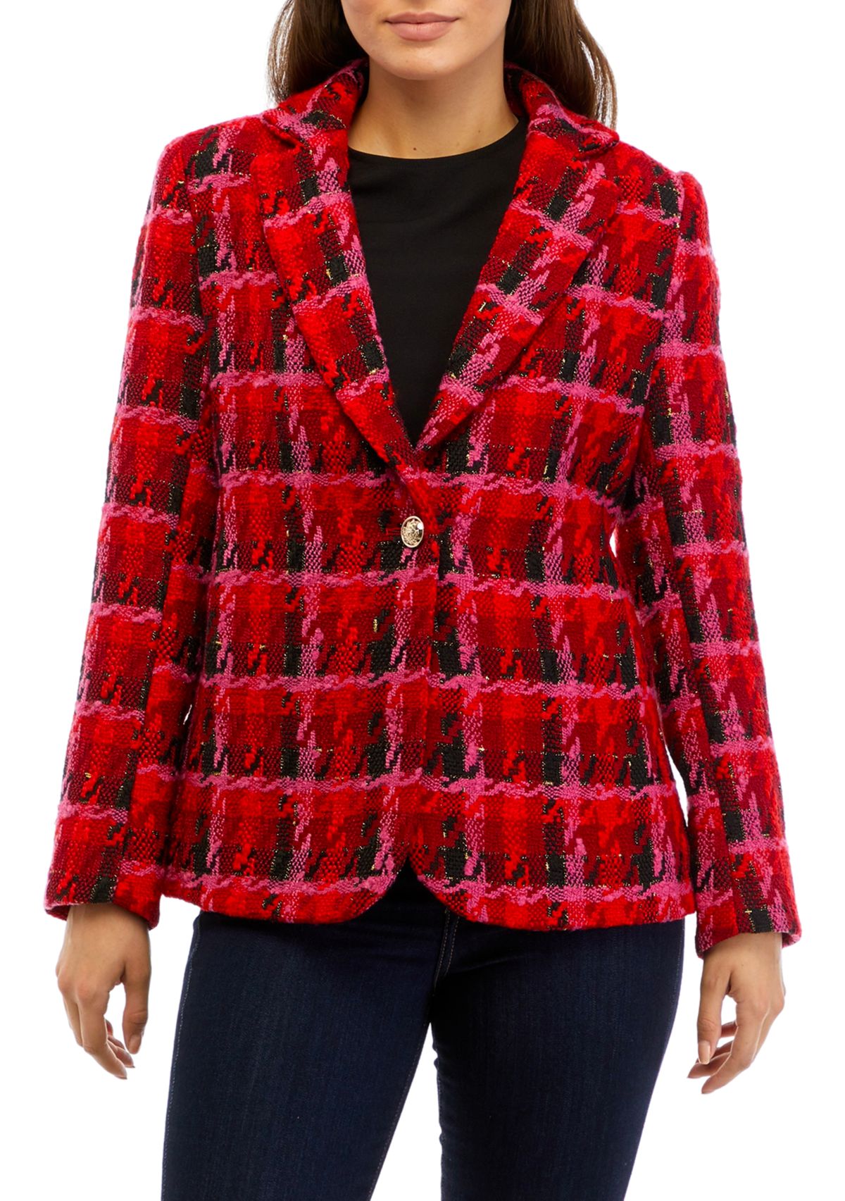 Petite One Button Blazer