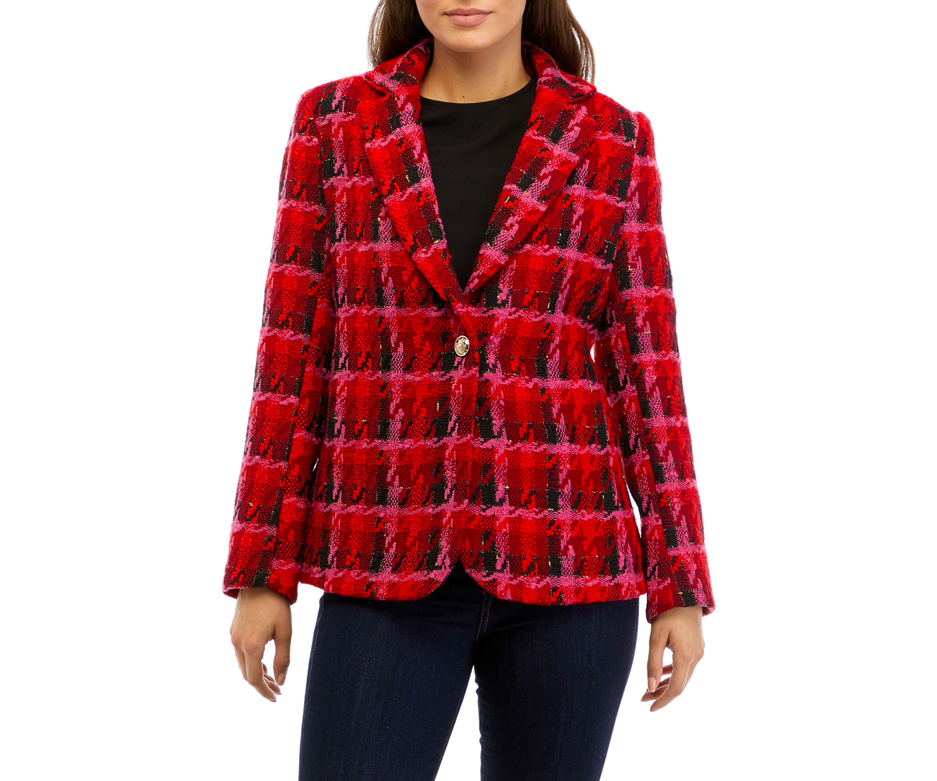 Petite One Button Blazer