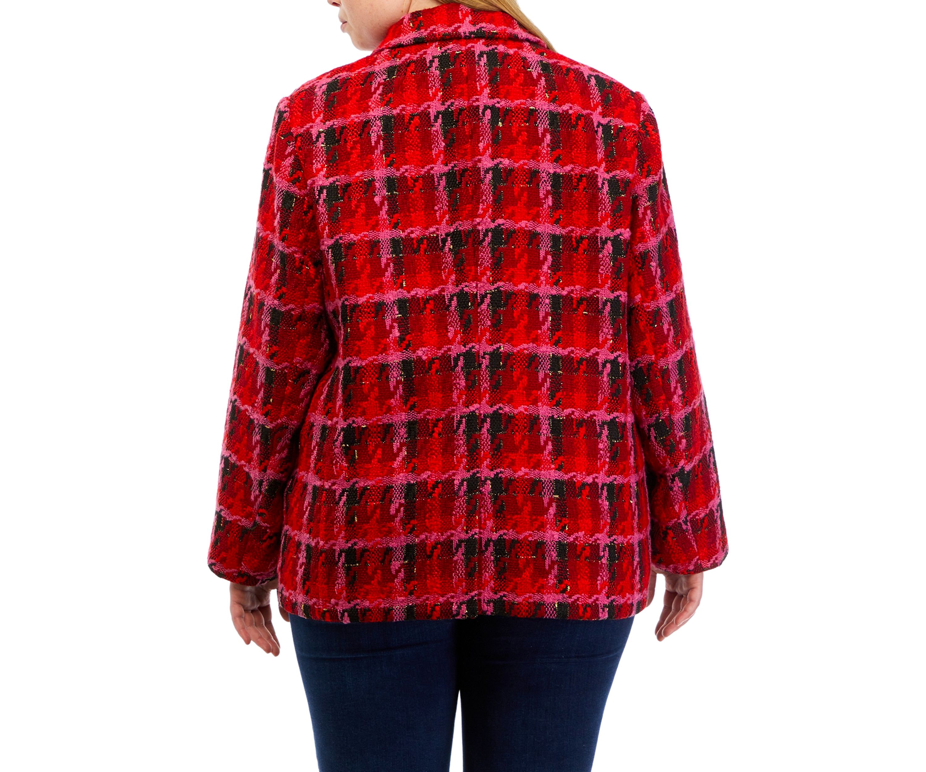 Plus Size One Button Blazer
