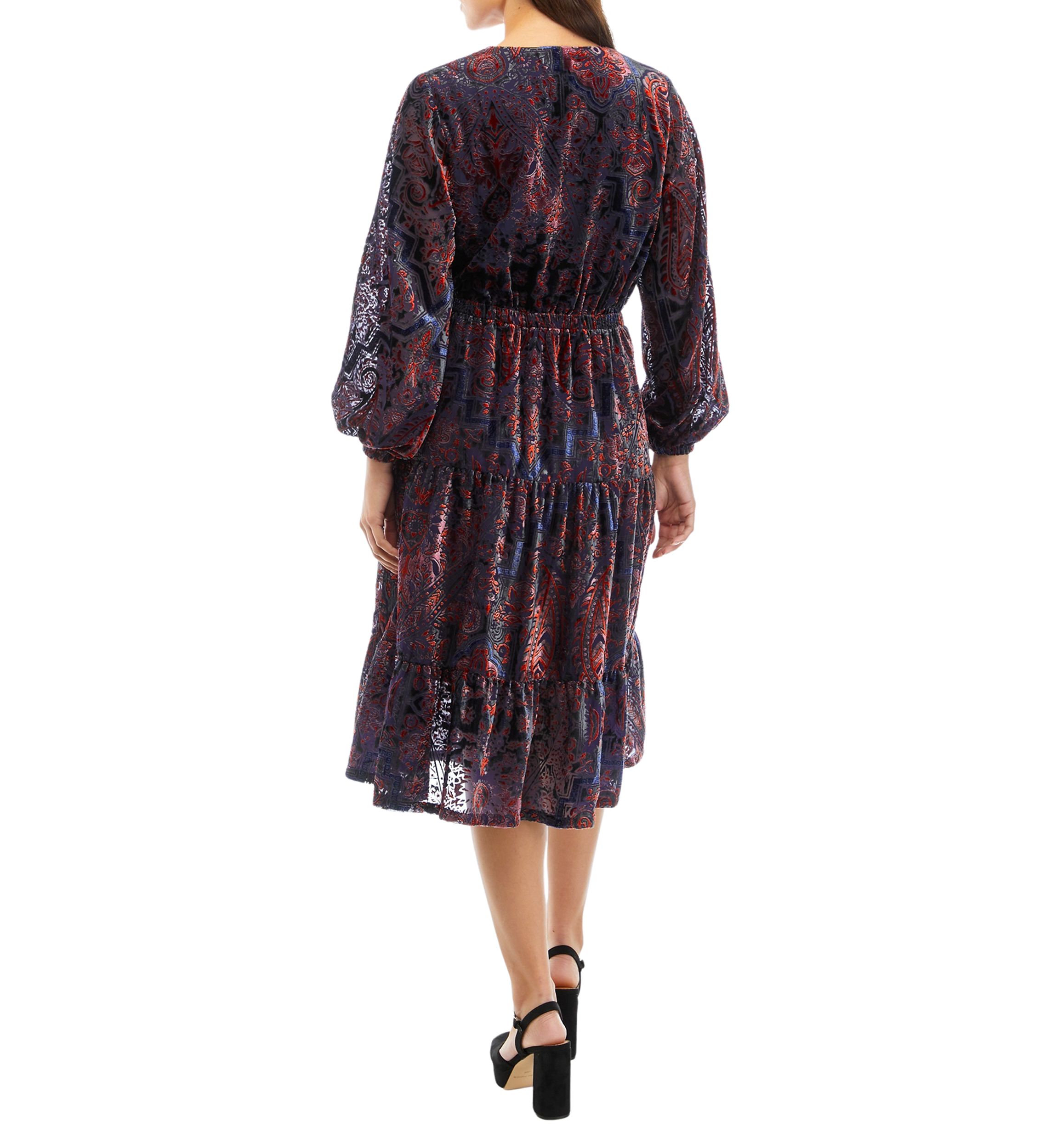 Petite V-Neck Tiered Dress