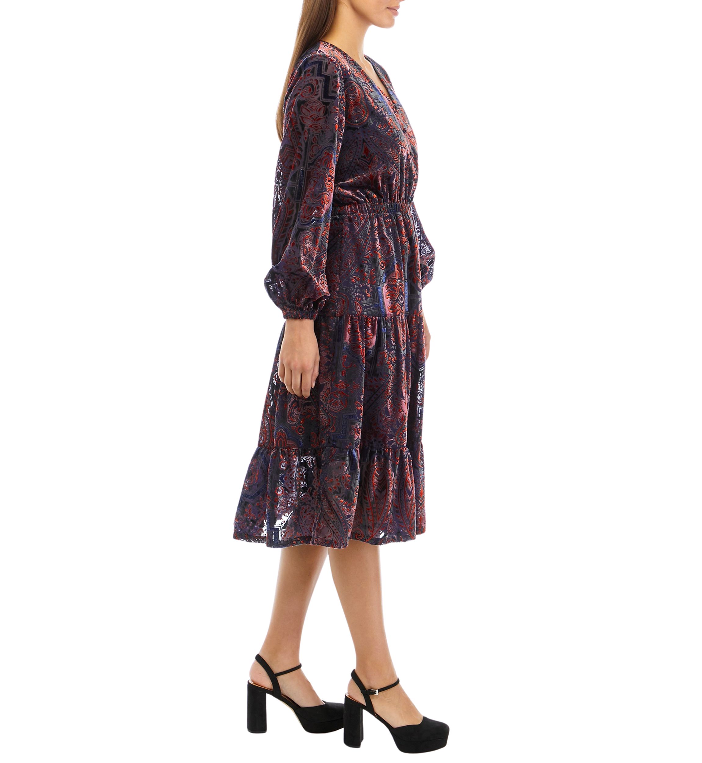 Petite V-Neck Tiered Dress